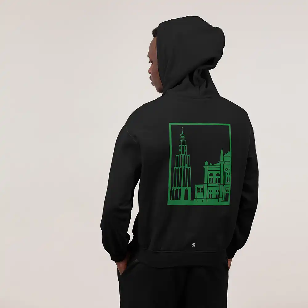 Groningen Hoodie - 03 hoodie zwart groen groningen 1 - Groningen Hoodie O429288