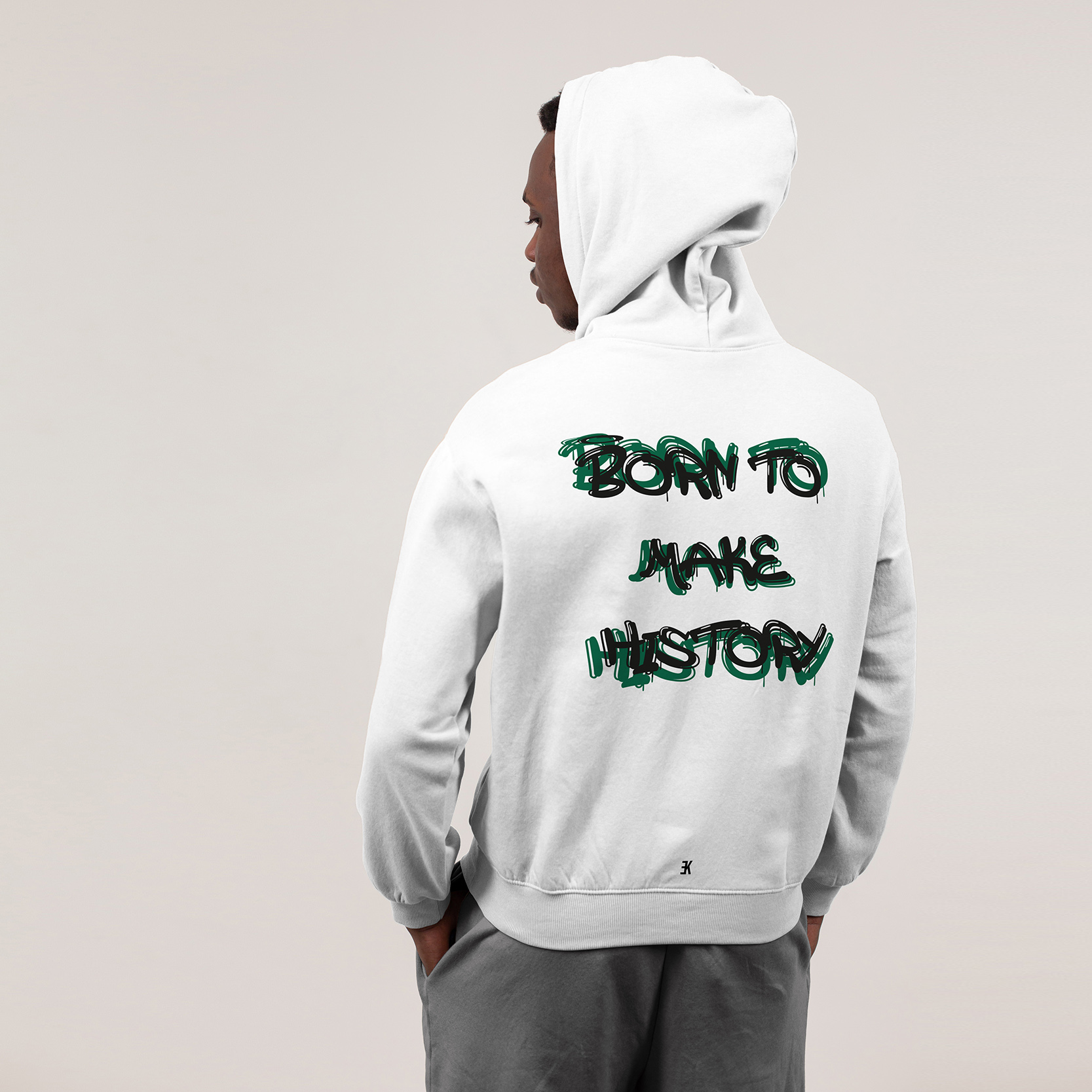 BORN TO MAKE HISTORY - Hoodie - 05 wit hoodie btmh - BORN TO MAKE HISTORY Hoodie