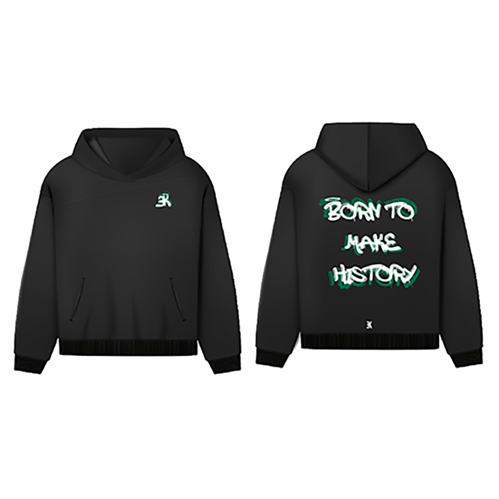 BORN TO MAKE HISTORY - Hoodie - 09 zwarte hoodie btmh mockup 2 - BORN TO MAKE HISTORY Hoodie (3)