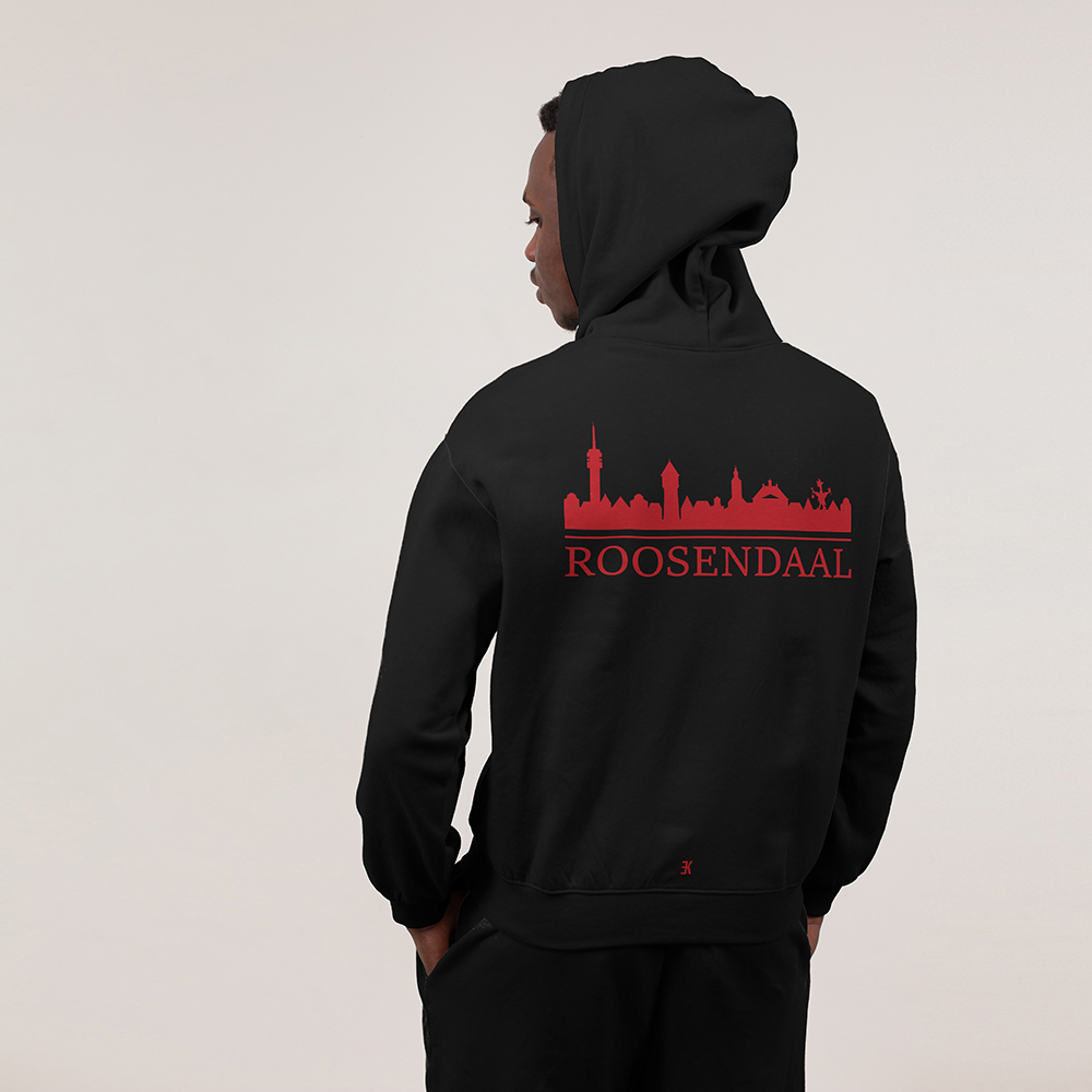 Skyline Roosendaal Hoodie - Ak rsd hoodie zwart rood skyline - Skyline Roosendaal Hoodie 