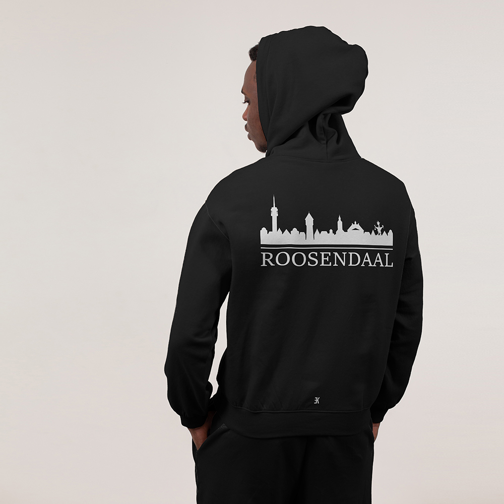 Skyline Roosendaal Hoodie - Ak rsd hoodie zwart wit skyline 8 - Skyline Roosendaal Hoodie  (15195)