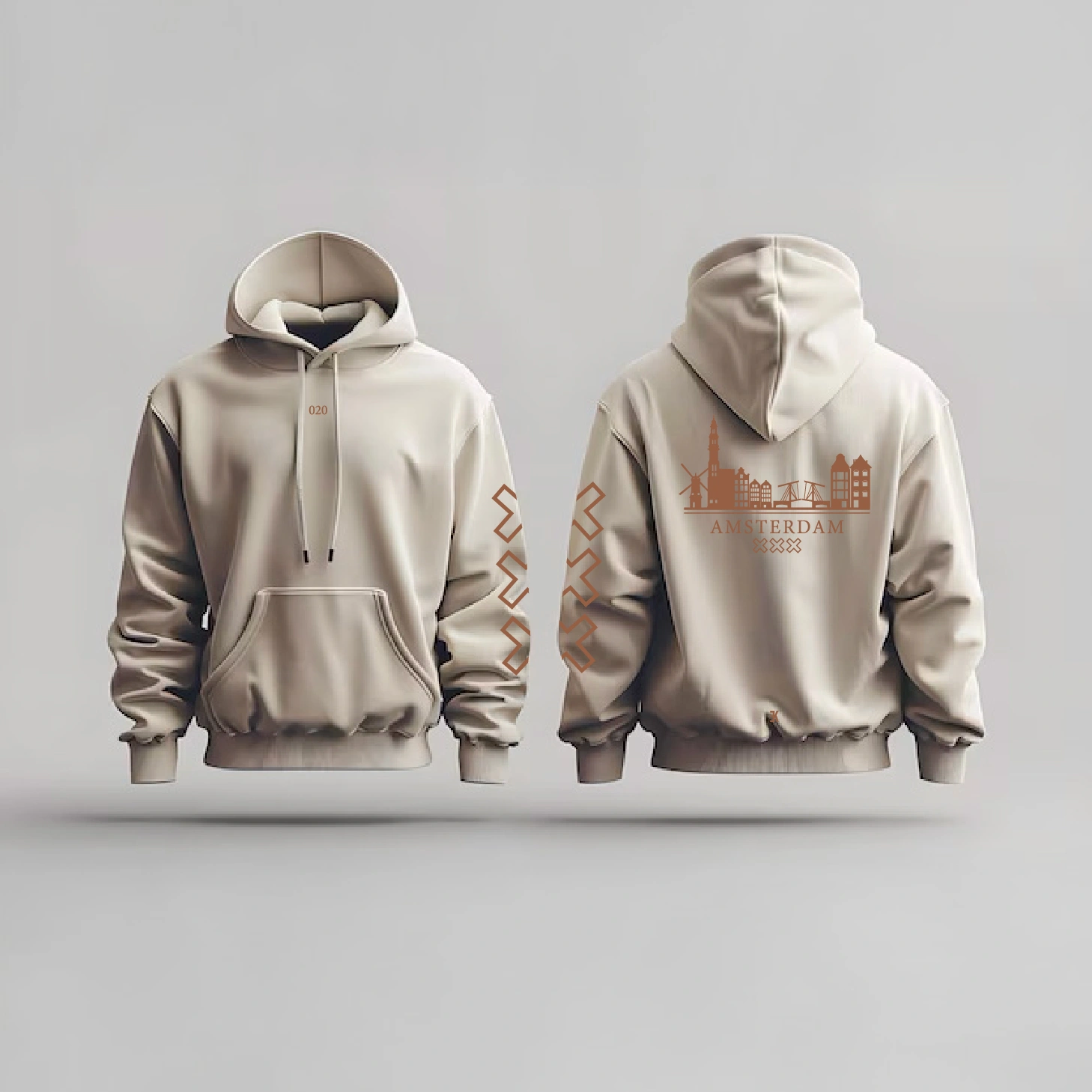 Skyline Amsterdam Hoodie - Ams hoodie beige skyline ezgifcom jpg to webp converter - EK8190
