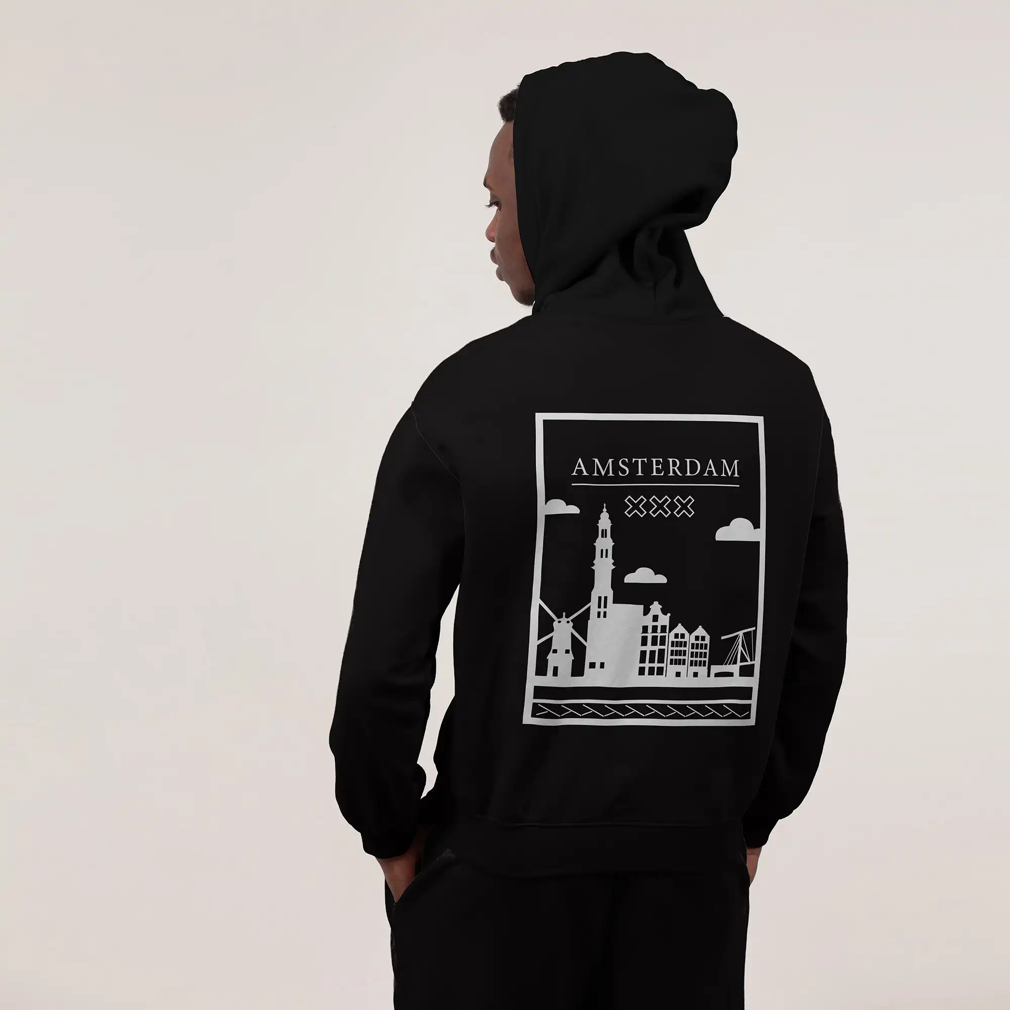Amsterdam Hoodie - Ams hoodie model vlak wit 6 - EK8183