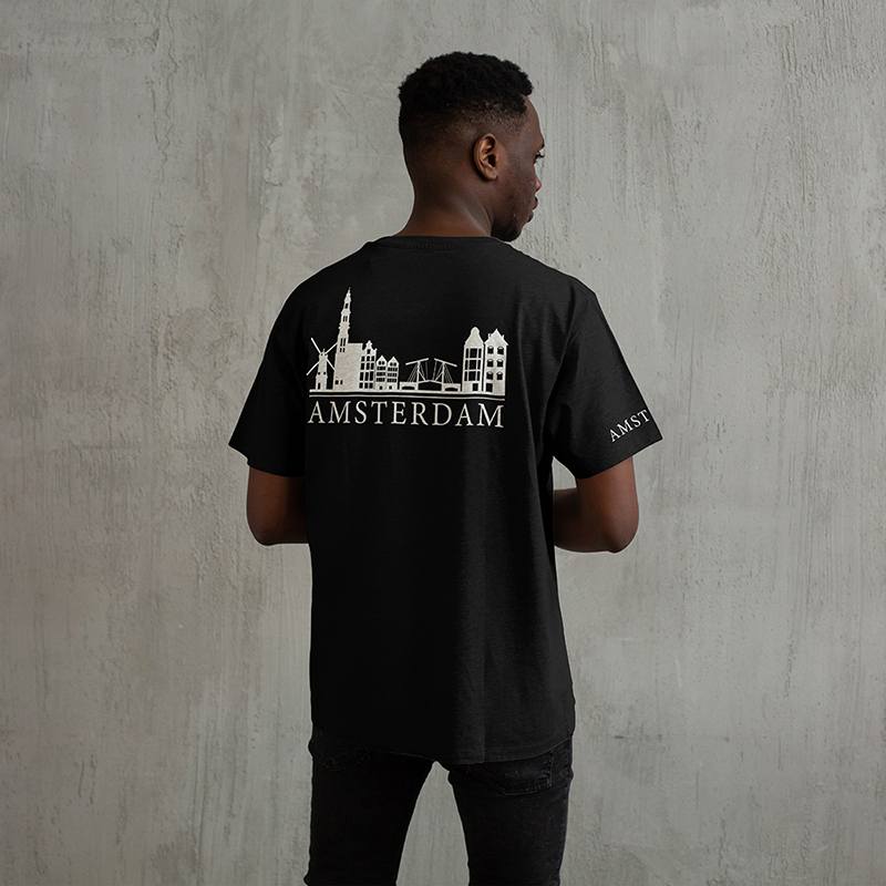 Skyline Amsterdam Shirt - Ams shirt model skyline wit 1 - EK8187