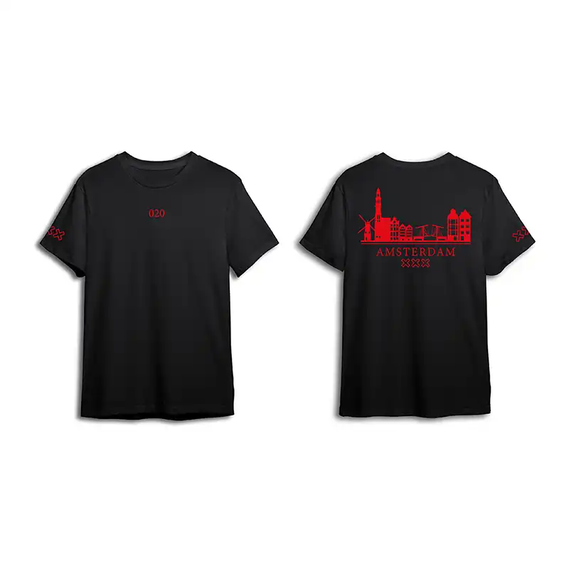 Skyline Amsterdam Shirt - Ams shirt zwart skyline rood 1 - EK8184