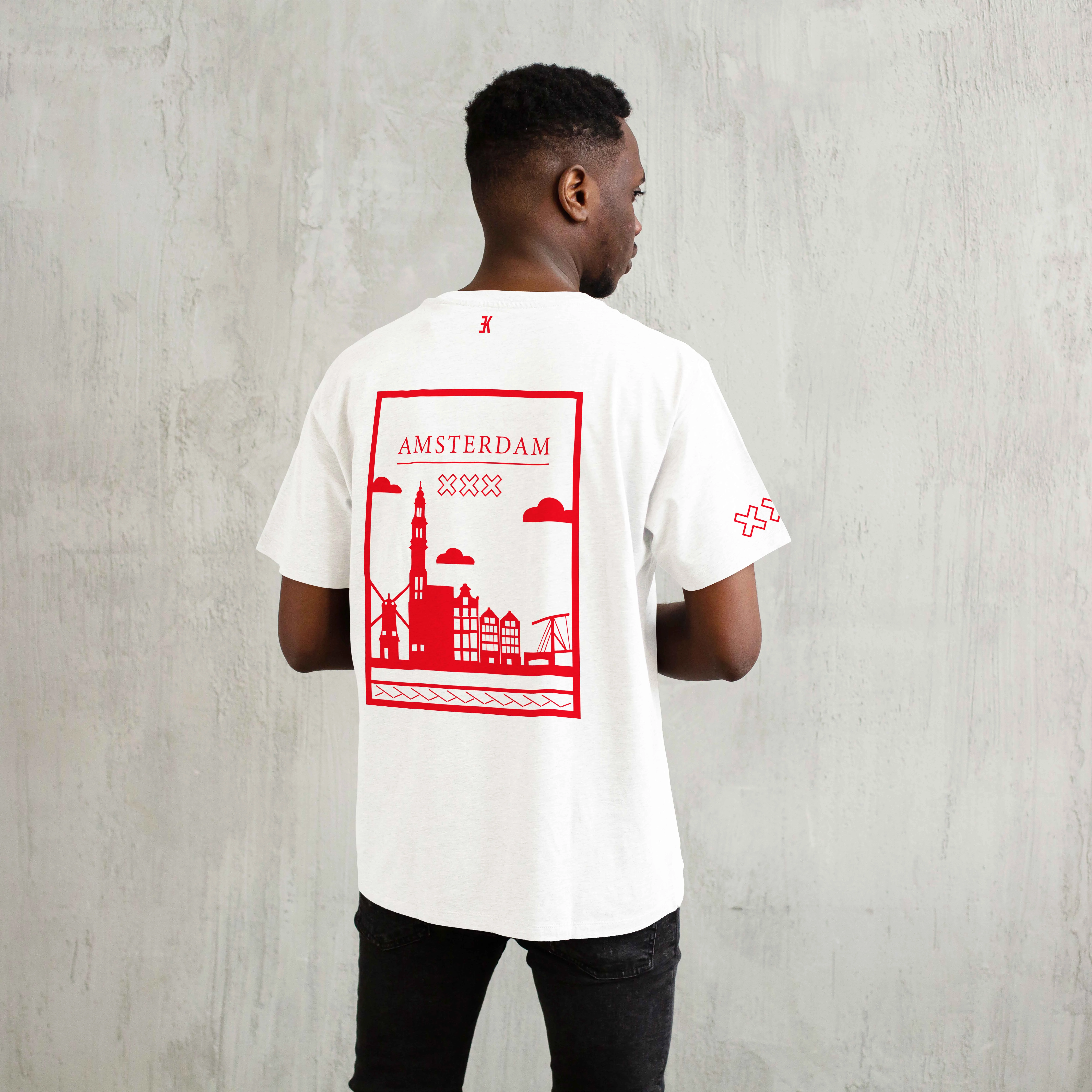 Amsterdam Shirt - Ams t shirt wit model vlak rood 10 - EK8182 (35)
