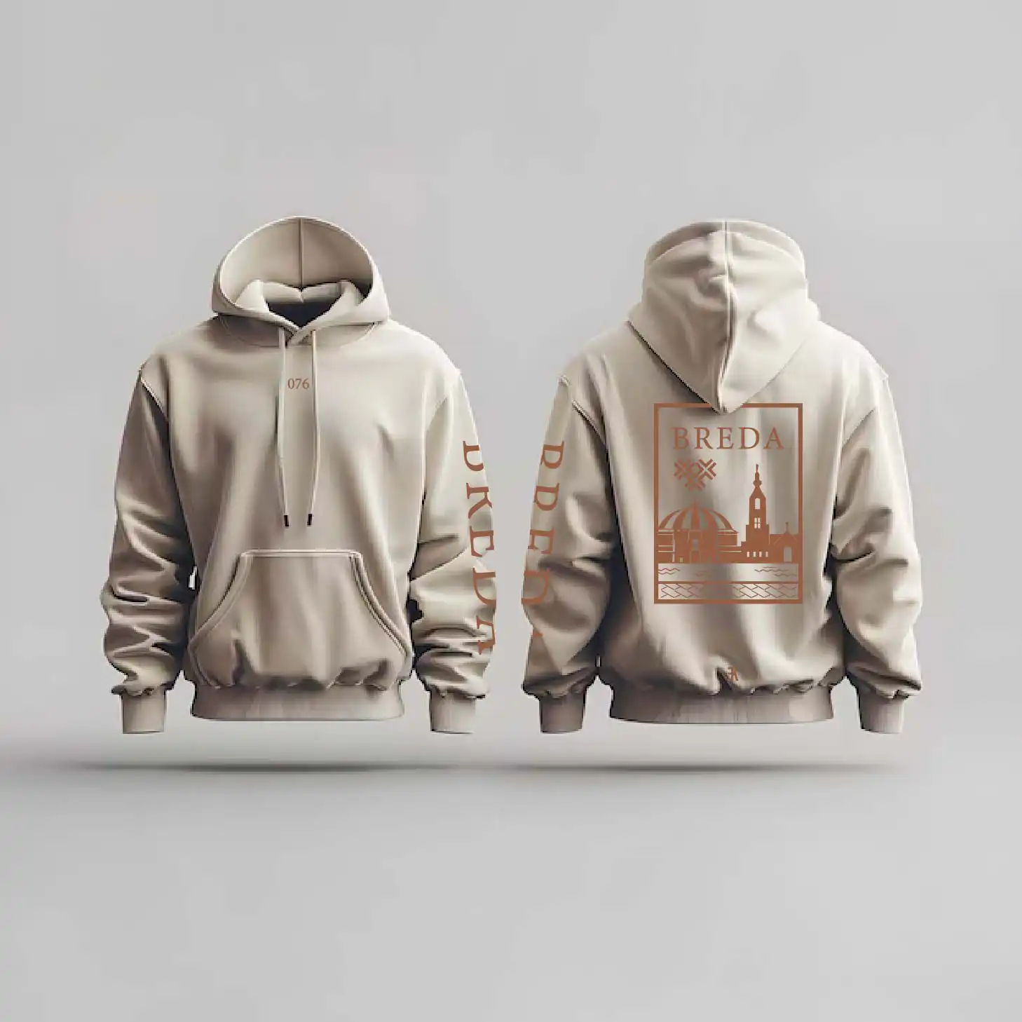 Breda Hoodie - Breda hoodie beige vlak 2 - EK8194