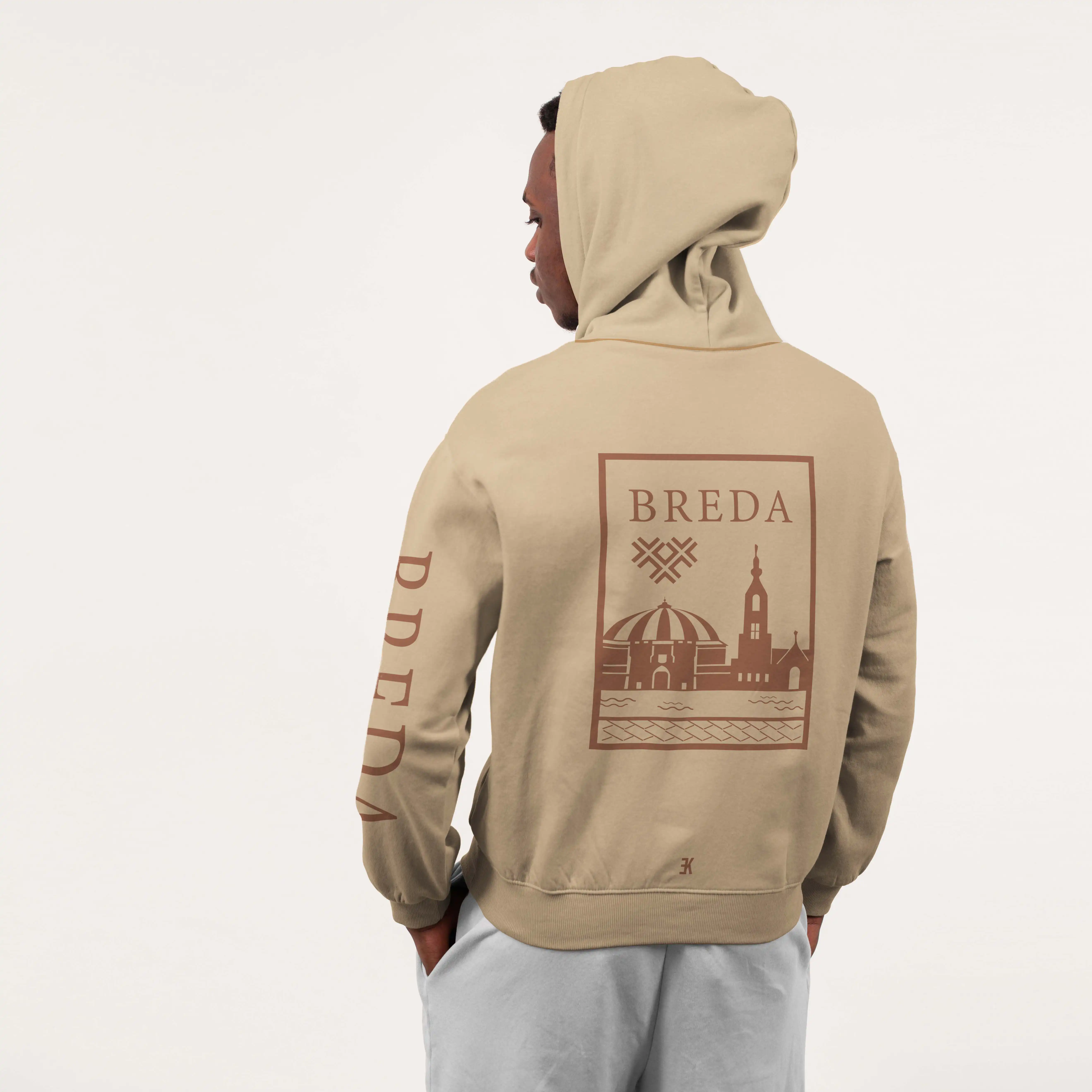 Breda Hoodie - Breda hoodie model beige vlak 2 - EK8194