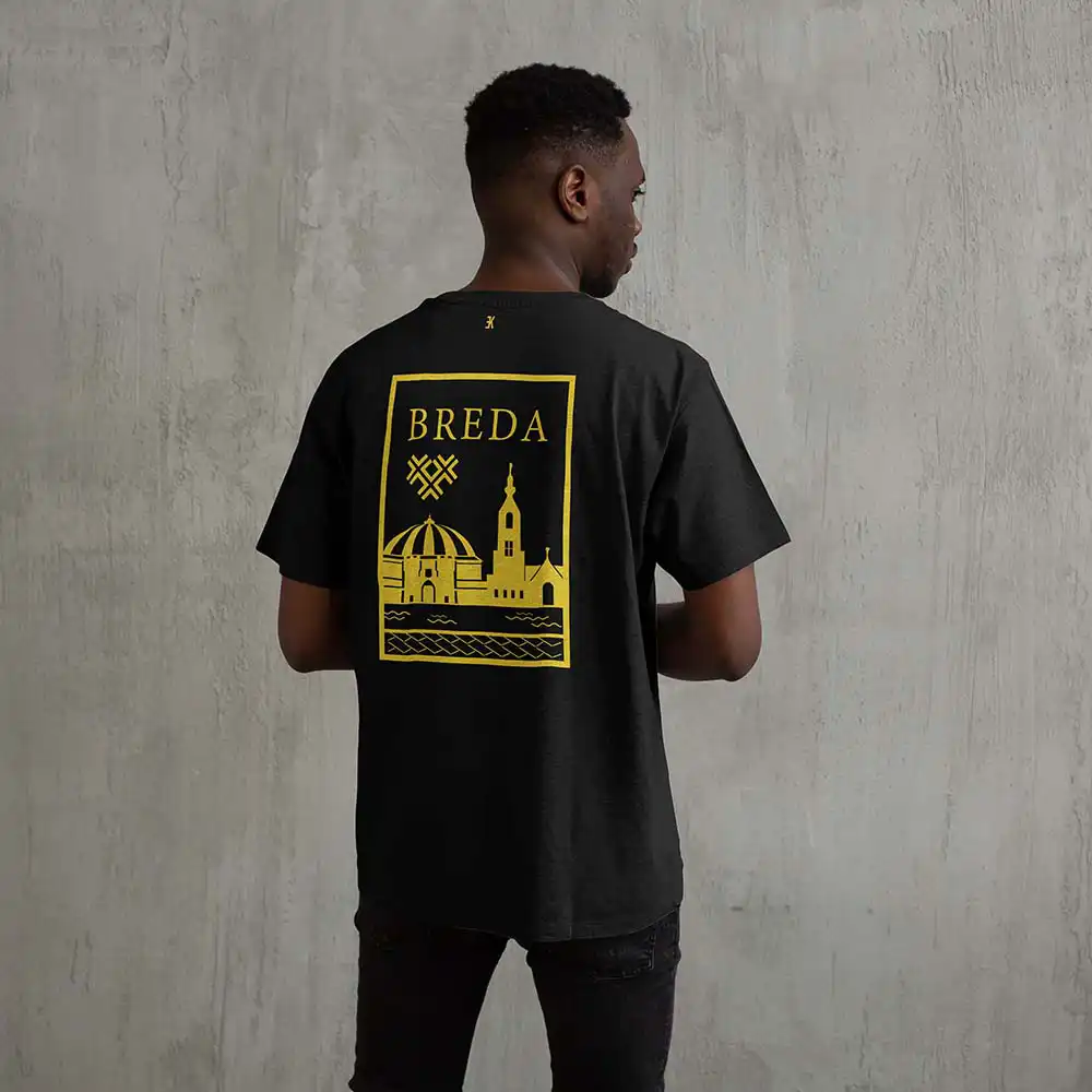 Breda Shirt - Breda shirt model model vlak geel 2 - EK8197