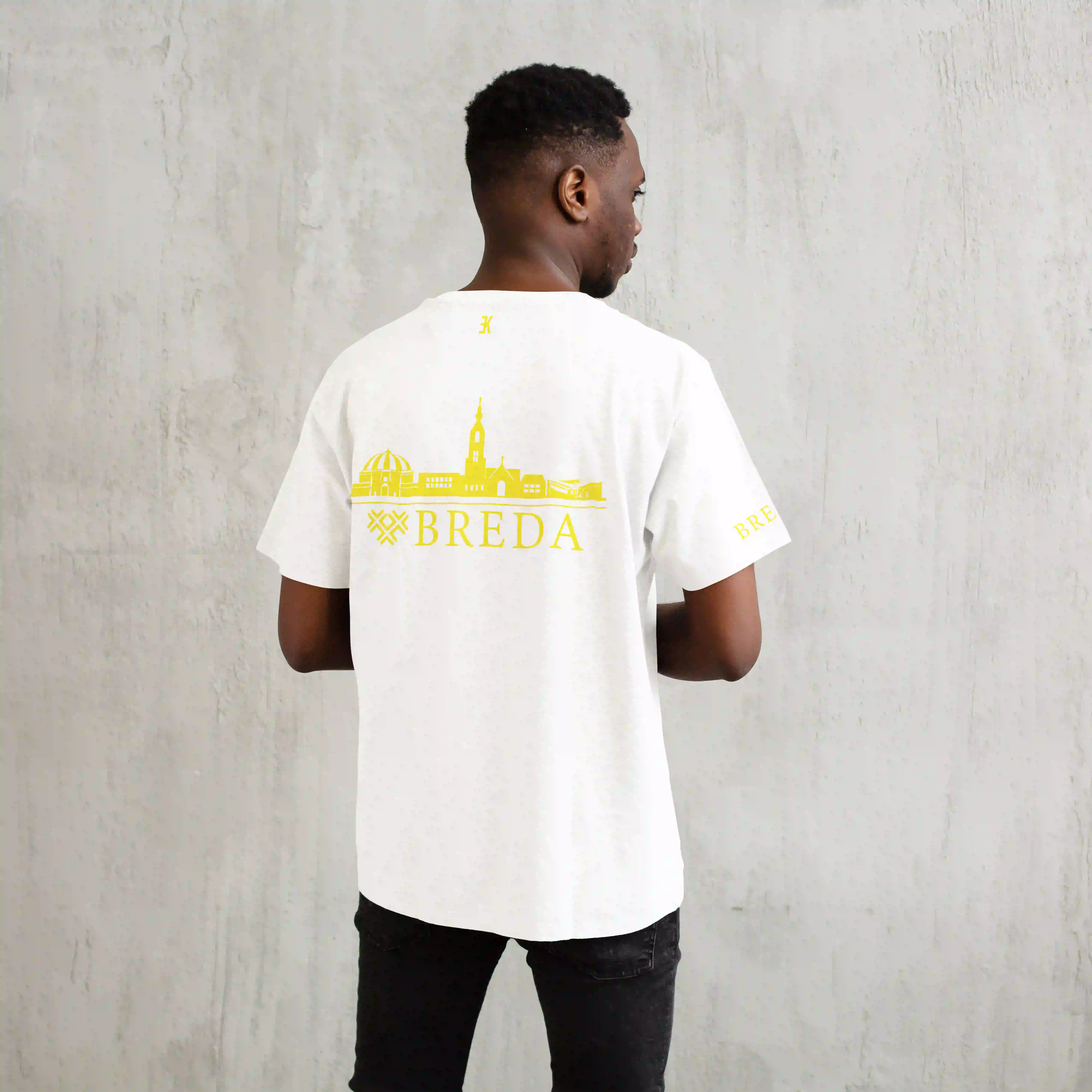 Skyline Breda Shirt - Breda t shirt wit model skyline geel - EK8200