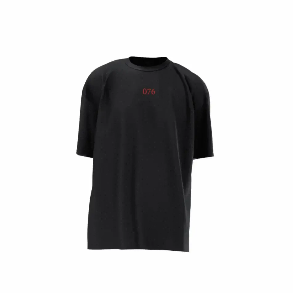 Breda Shirt - Breda zwart vlak rood - EK8191