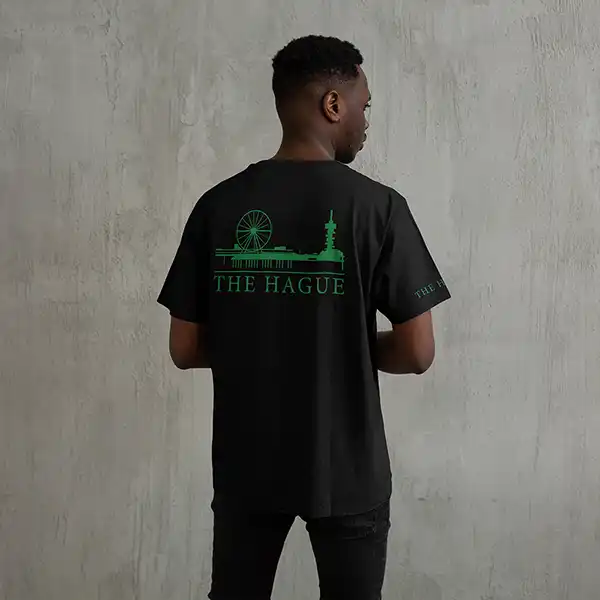 Skyline Den Haag Shirt - Denhaag shirt model skyline groen 2 - EK8205