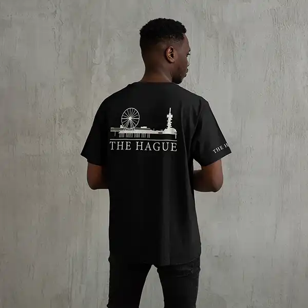 Skyline Den Haag Shirt - Denhaag shirt model skyline wit 3 - EK8205