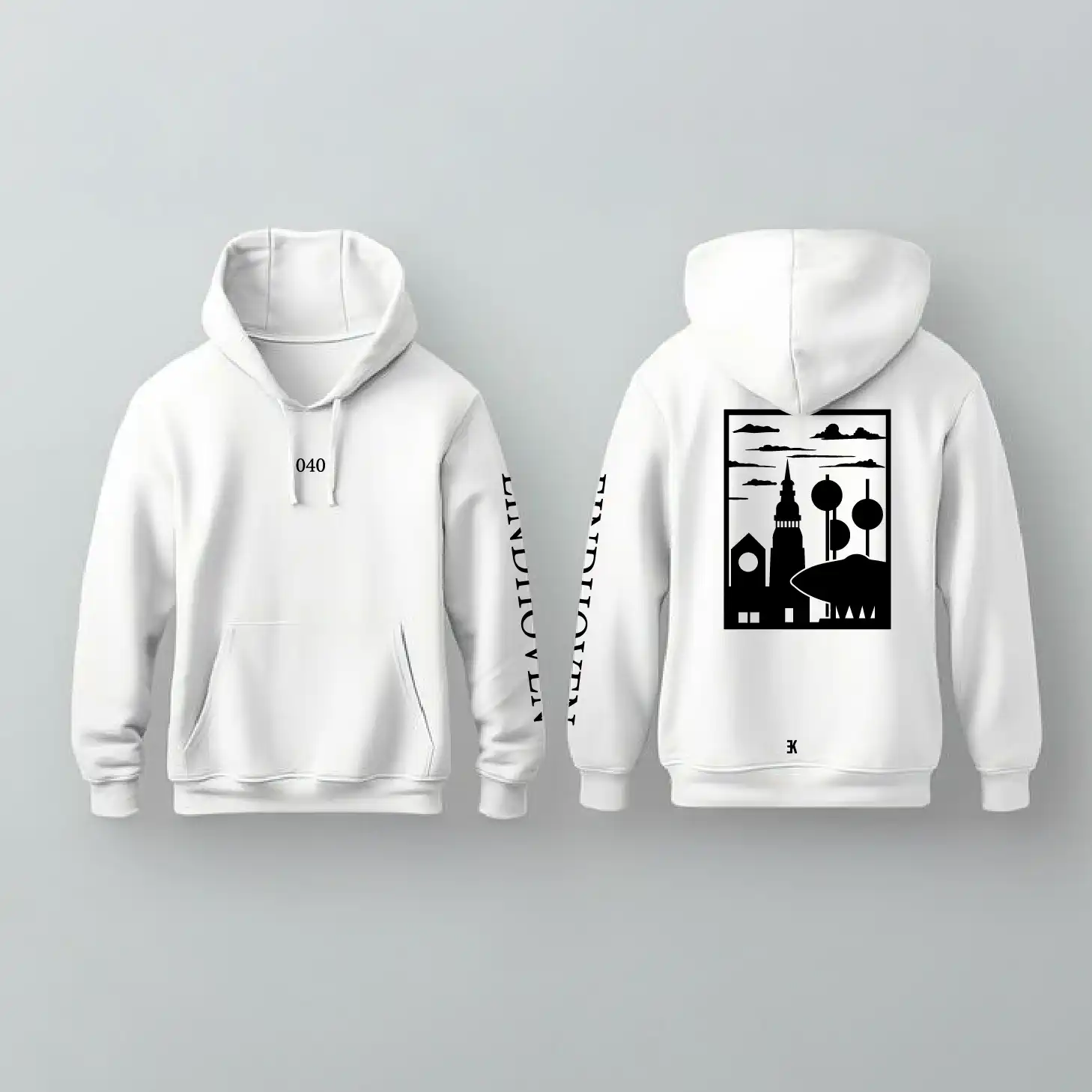 Eindhoven Hoodie - Eindhoven hoodie wit vlak 3 - EK8223