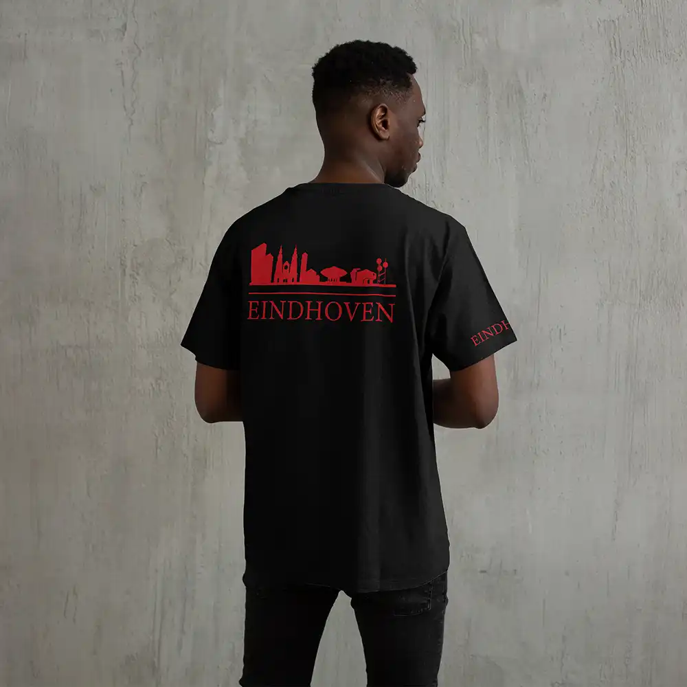 Skyline Eindhoven Shirt - Eindhoven shirt zwart skyline rood 1 - EK8218