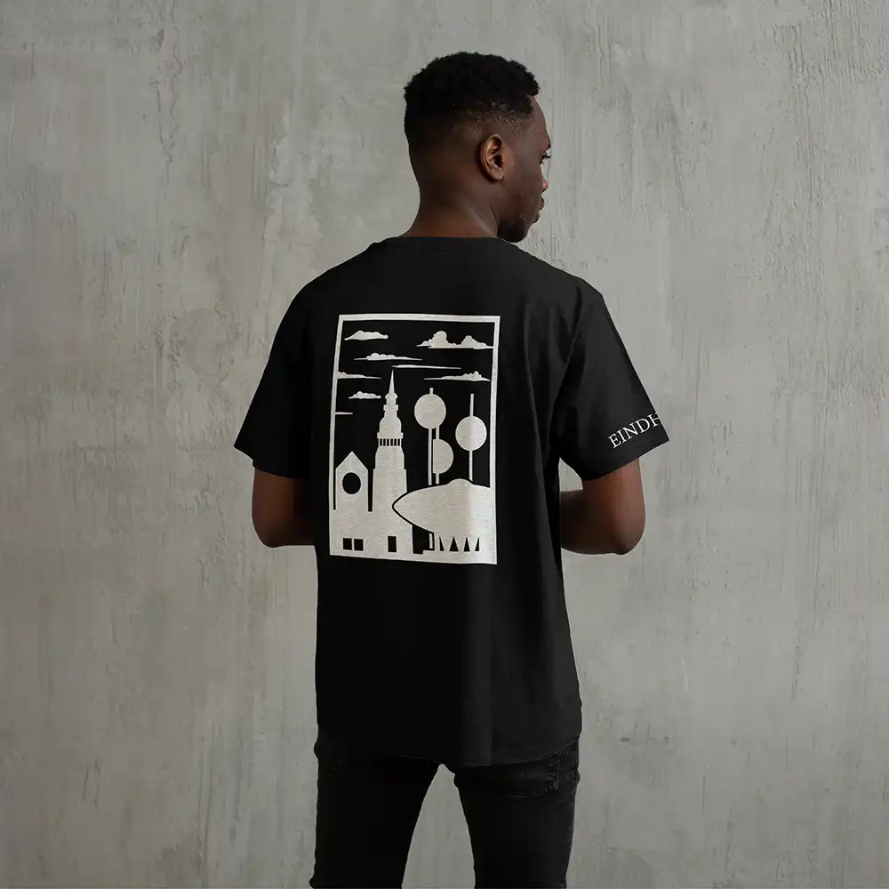 Eindhoven Shirt - Eindhoven shirt zwart vlak wit 5 - EK8222