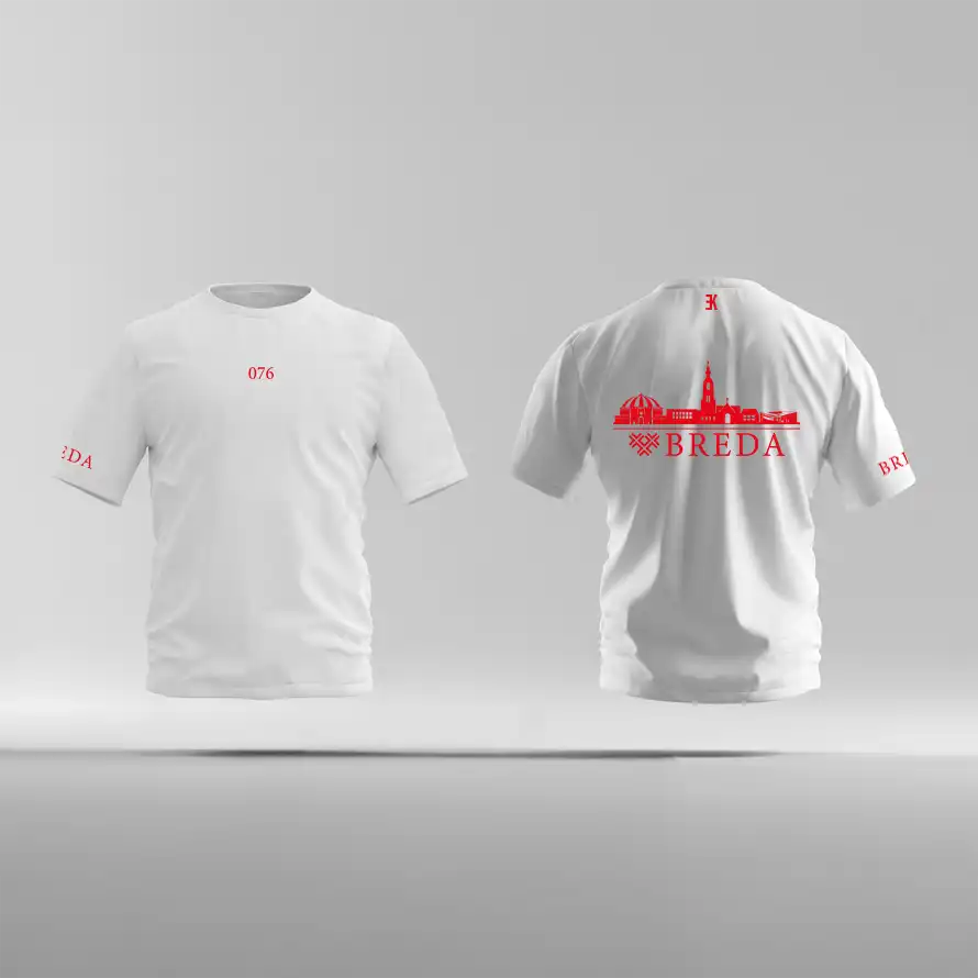 Skyline Breda Shirt - Ek breda shirt wit skyline rood 2 - EK8196