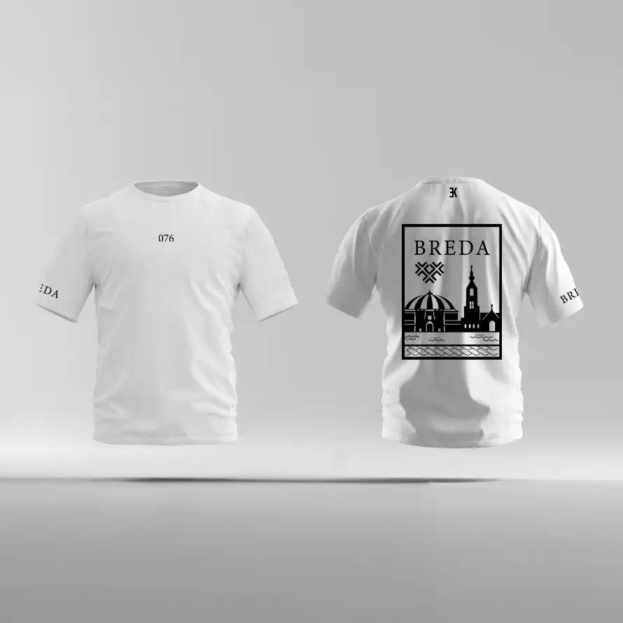 Breda Shirt - Ek breda shirt wit vlak zwart 2 - EK8197