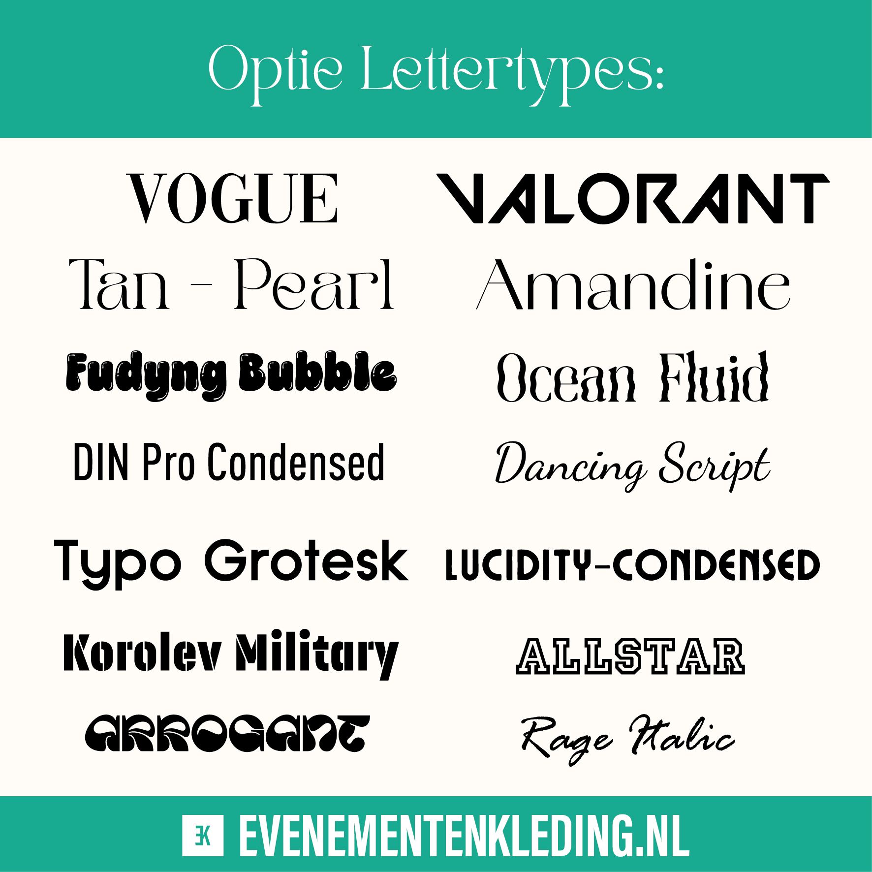 Shirt met eigen tekst/opdruk - Ek fonts website print 5 - Met eigen tekst/opdruk -  Shirt