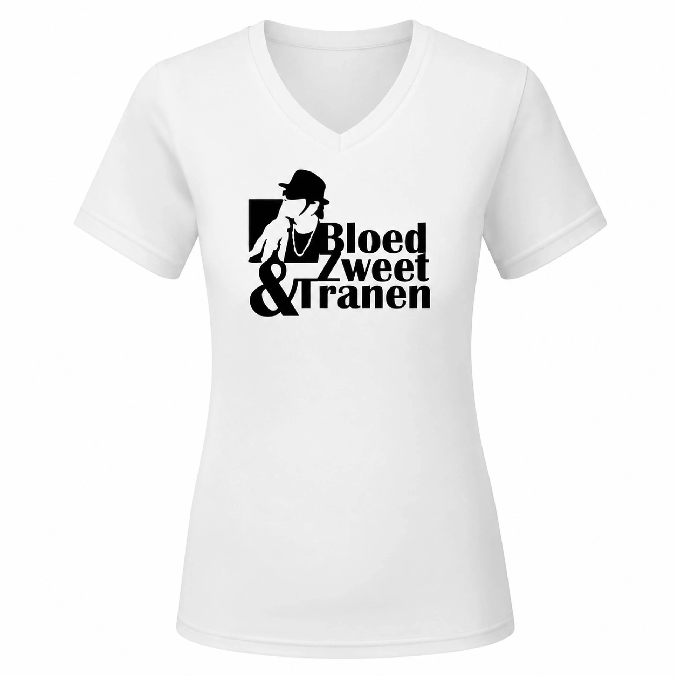 Bloed Zweet & Tranen - Dames Shirt - Ek hazes shirt wit bzt dames v hals concert 5 - Bloed Zweet & Tranen - Dames Shirt (161)