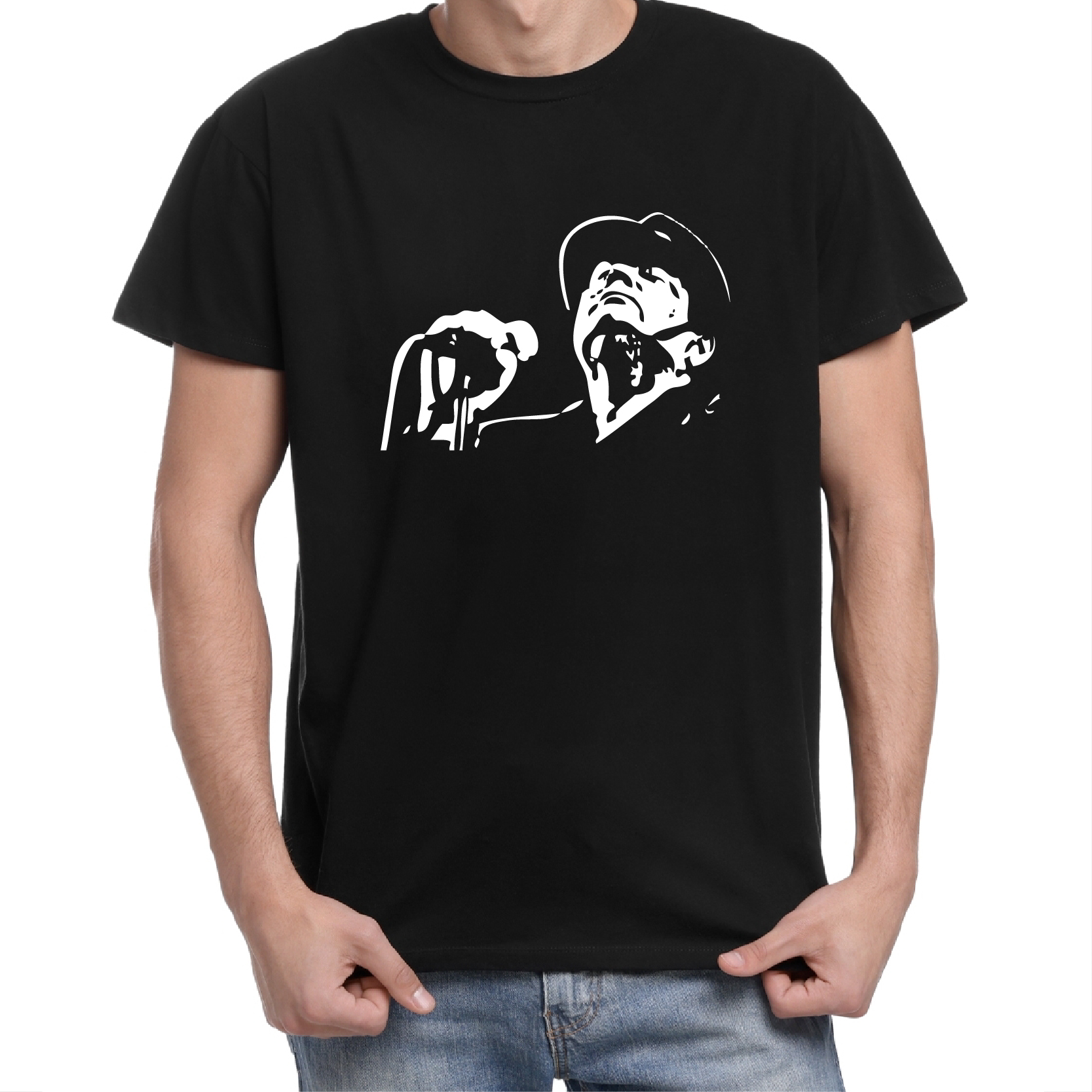Hazes Mic. - T-Shirt - Ek hazes shirt zwart mic unisex model - Hazes Mic. - T-Shirt