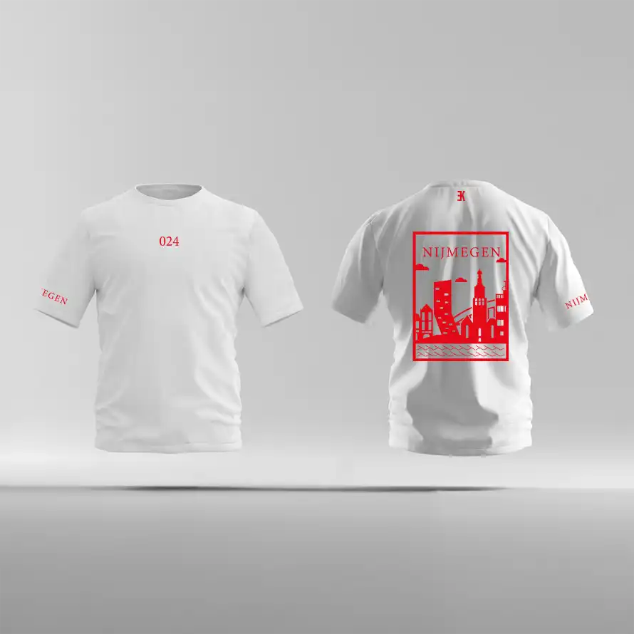 Nijmegen Shirt - Ek nijmegen shirt wit vlak rood 1 - Nijmegen Shirt O33563
