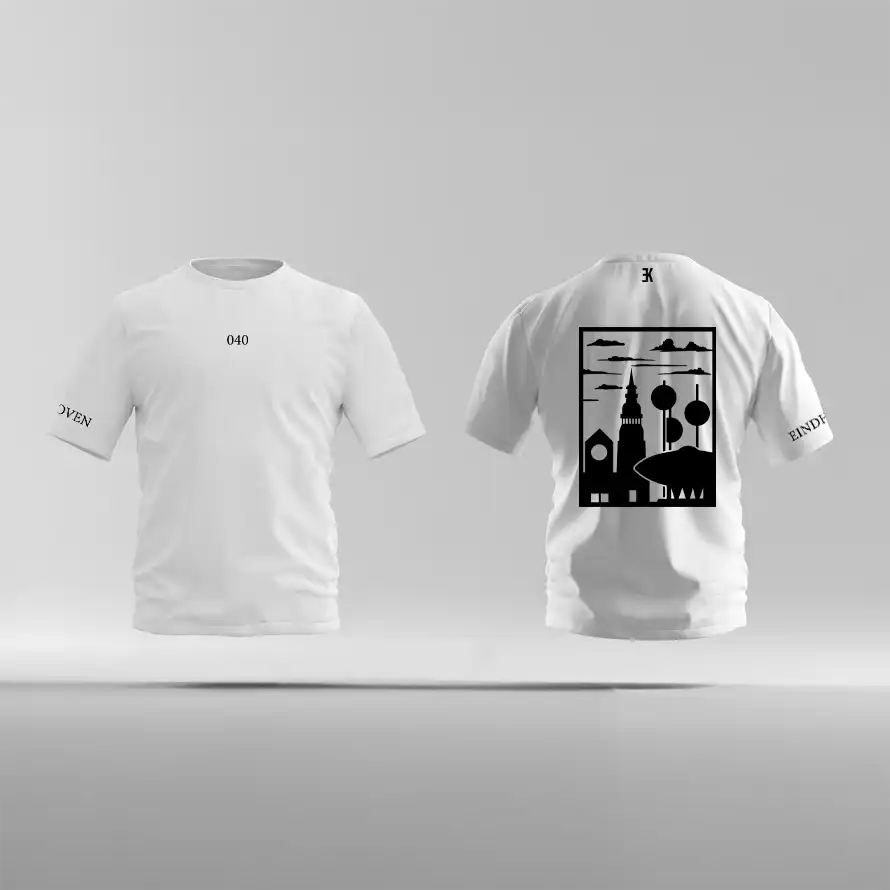 Eindhoven Shirt - Ek shirt wit eindhoven opdruk zwart vak 1 - EK8217