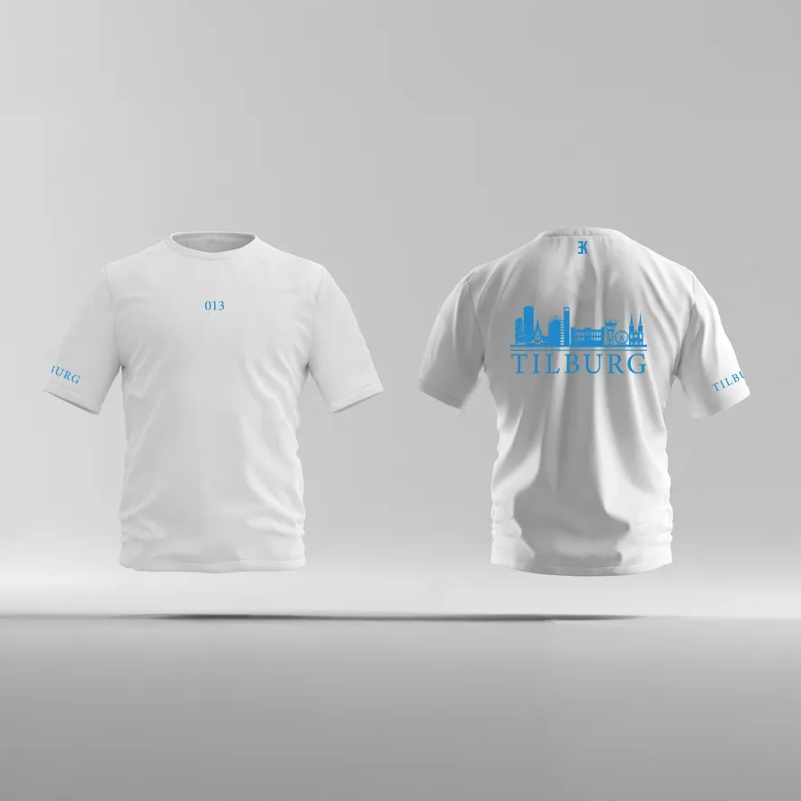Skyline Tilburg Shirt - Ek tilburg shirt wit skyline blauw - Skyline Tilburg Shirt O11632