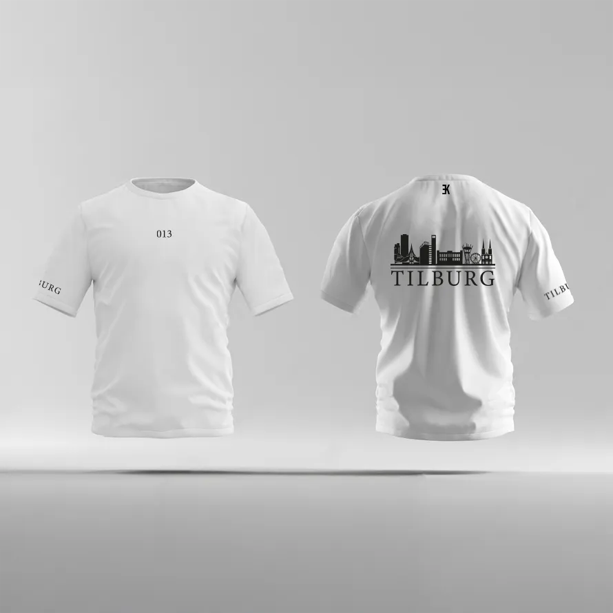 Skyline Tilburg Shirt - Ek tilburg shirt wit skyline zwart - Skyline Tilburg Shirt O11632