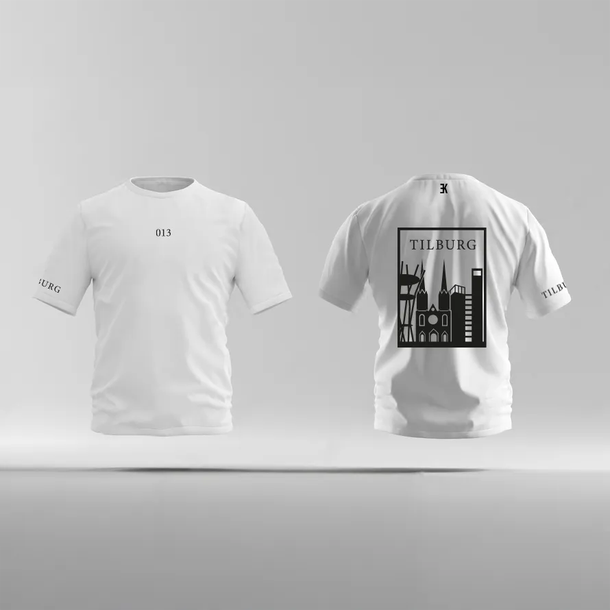 Tilburg Shirt - Ek tilburg shirt wit vlak zwart 2 - Tilburg Shirt O18447