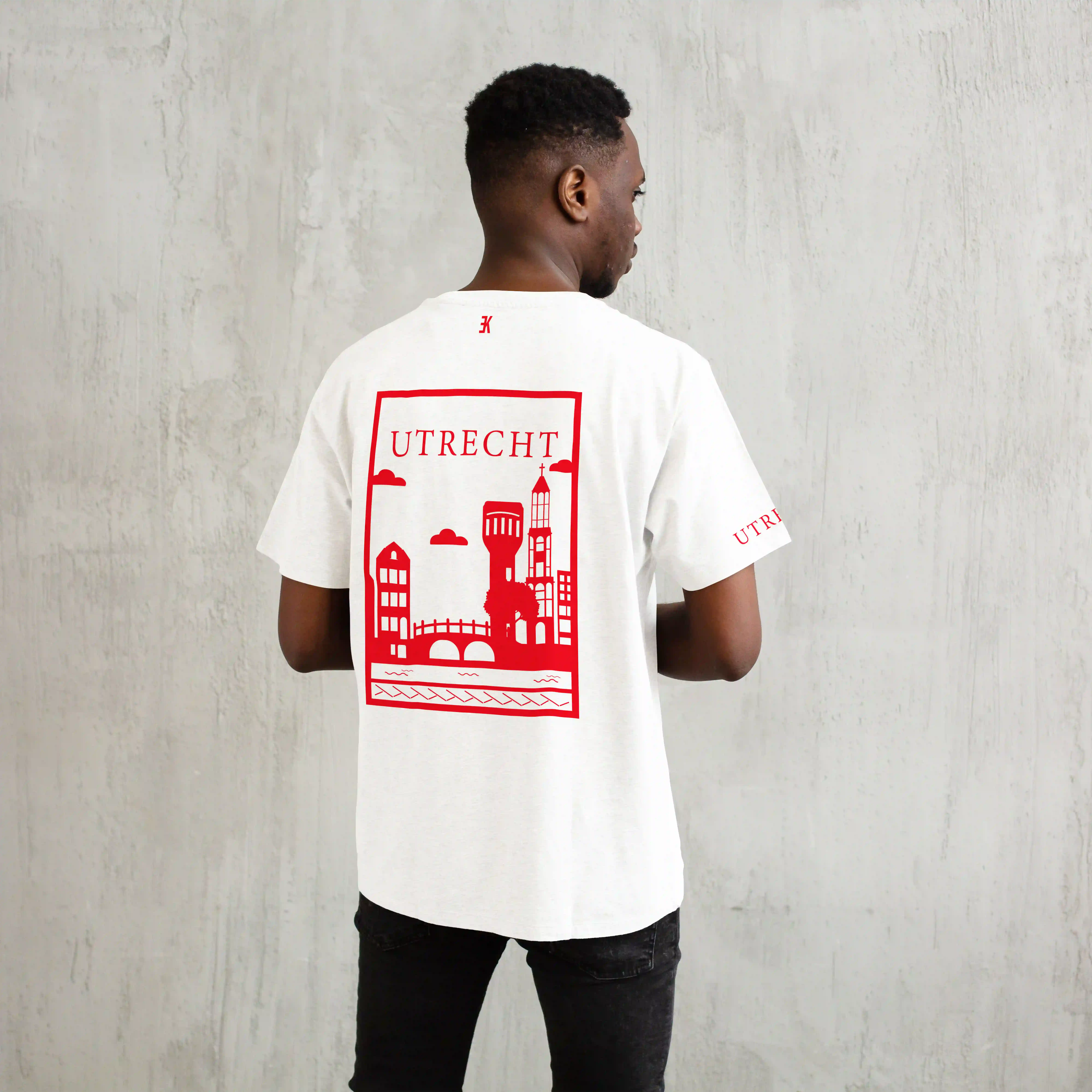 Utrecht Shirt - Ek utrecht model shirt wit vlak rood - Utrecht Shirt O20947