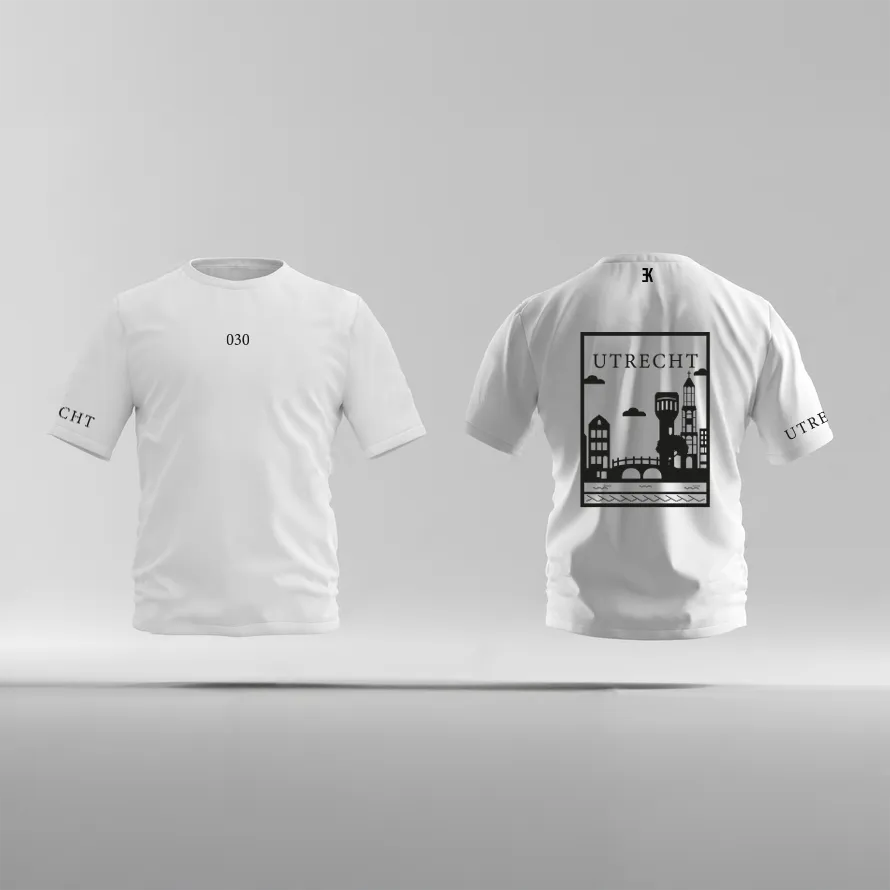Utrecht Shirt - Ek utrecht shirt wit vlak zwart - Utrecht Shirt O19144