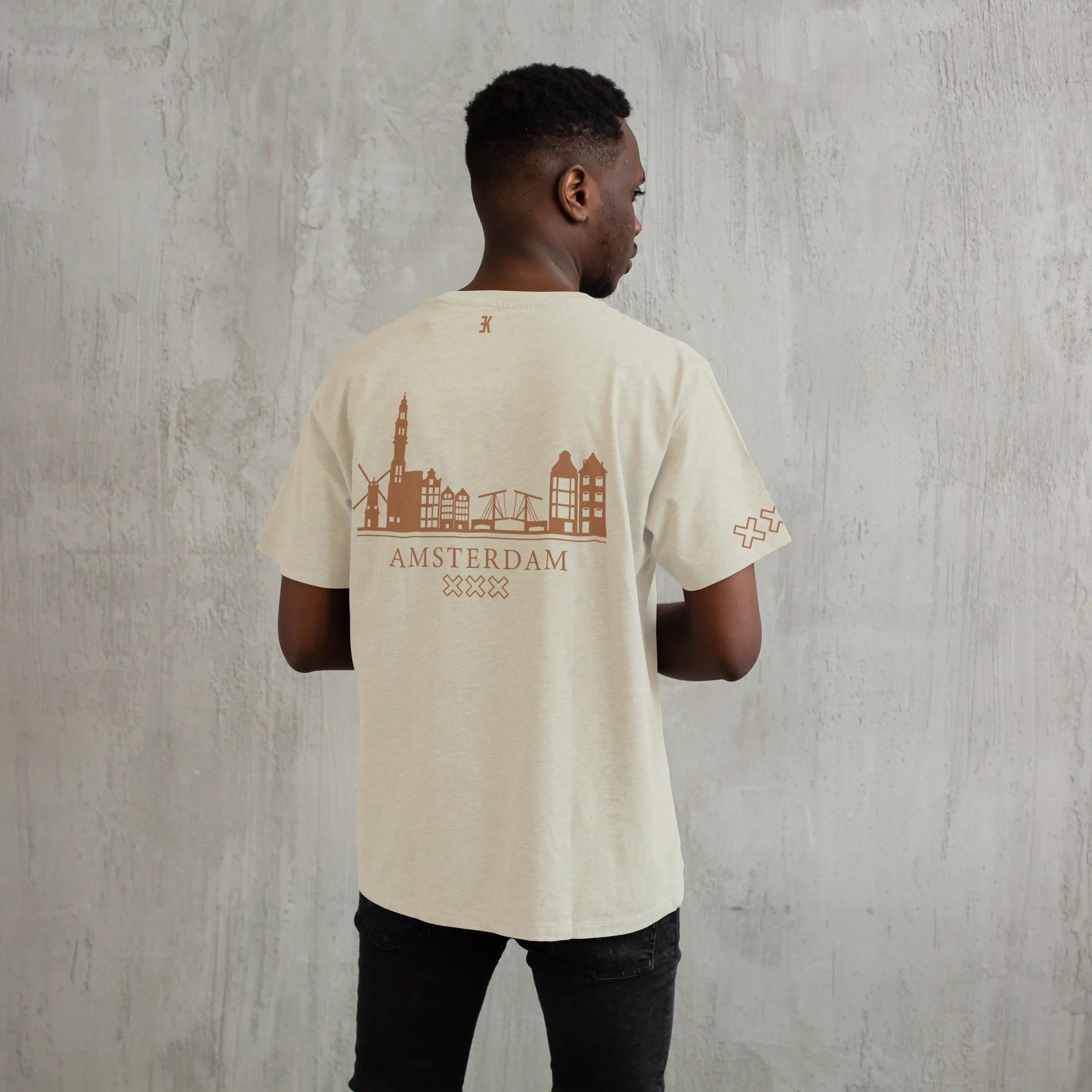 Skyline Amsterdam Shirt - Evenementenkleding ams shirt beige amsterdam skyline 2 - Skyline Amsterdam Shirt O8845