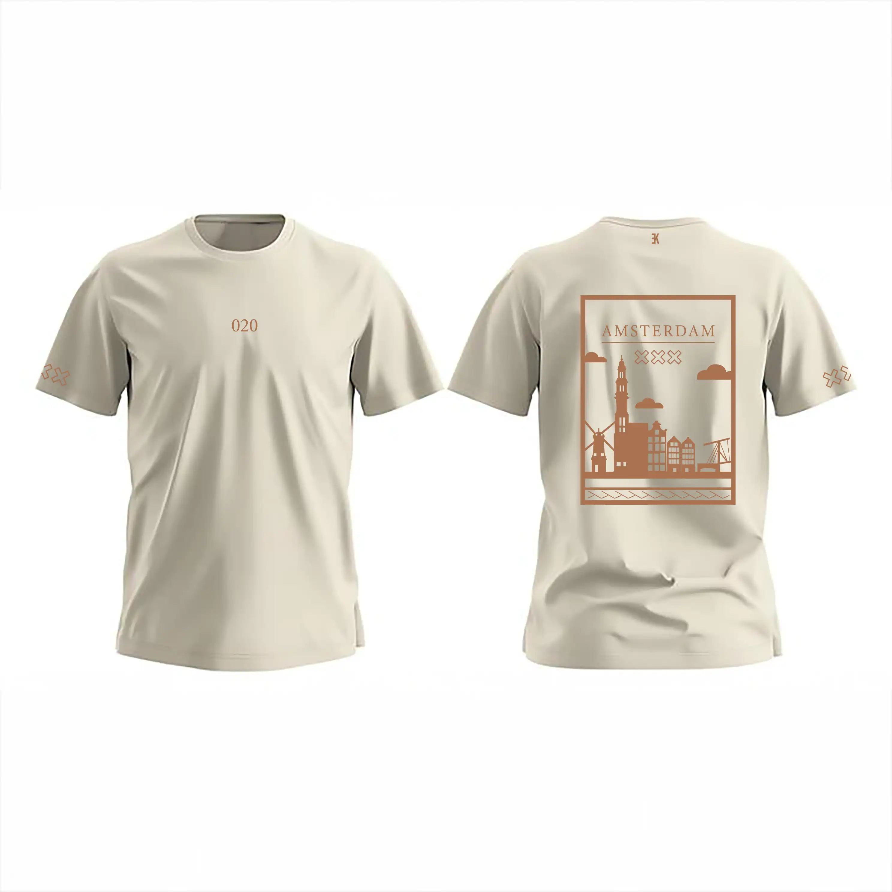 Amsterdam Shirt - Evenementenkleding ams shirt beige vlak - EK8182