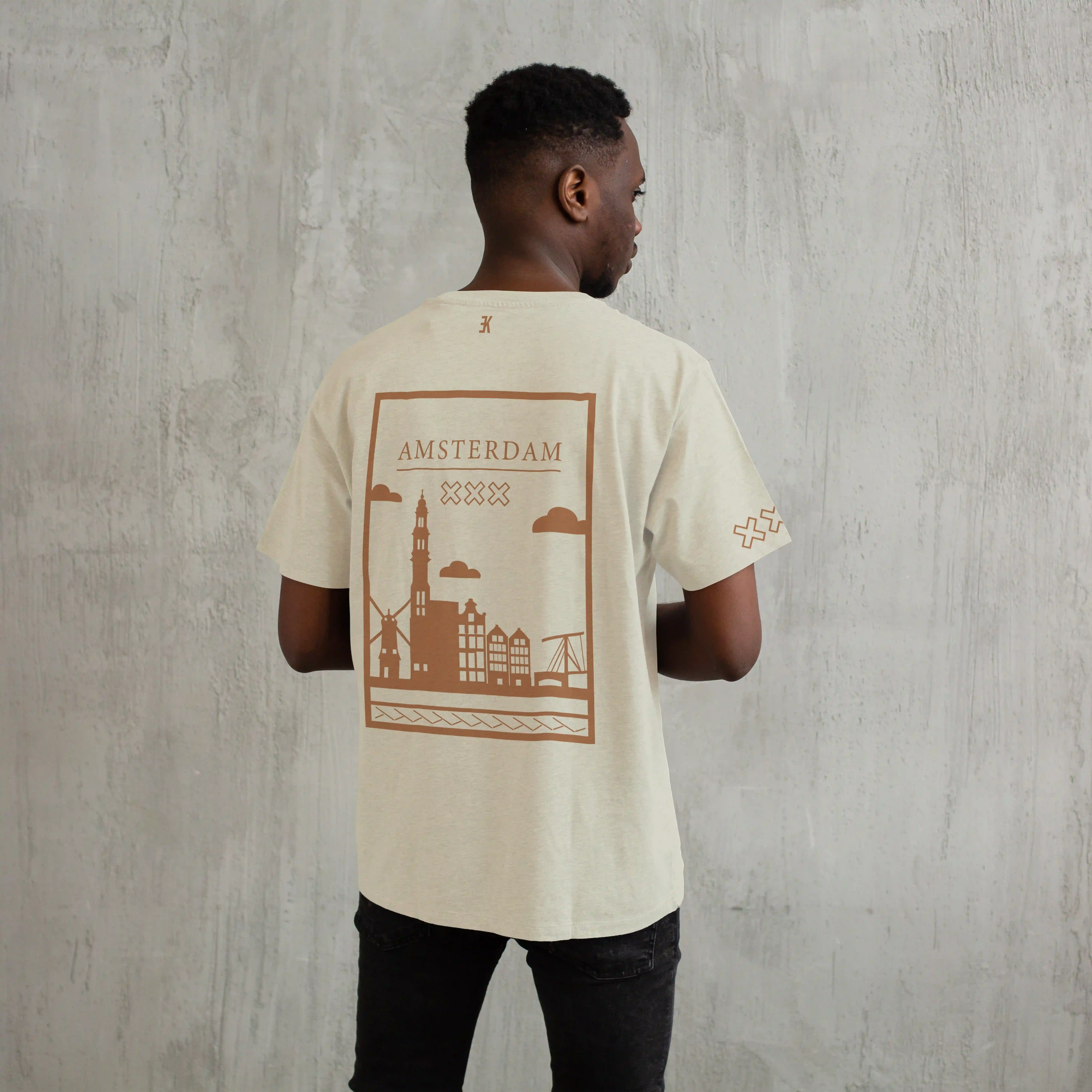 Amsterdam Shirt - Evenementenkleding ams t shirt beige - EK8182
