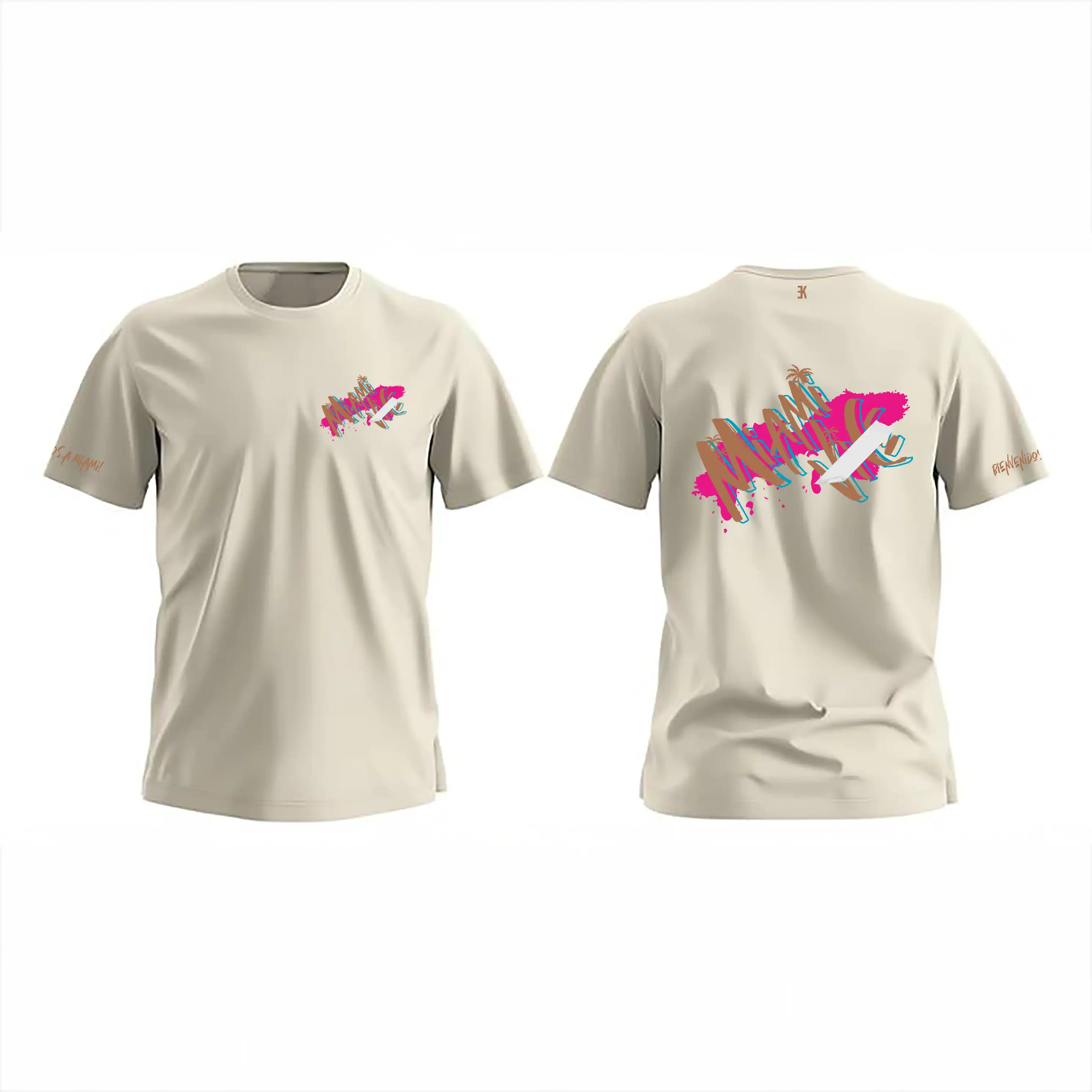 Miami Shirt - Evenementenkleding miami shirt beige 3 - Miami Shirt 3288
