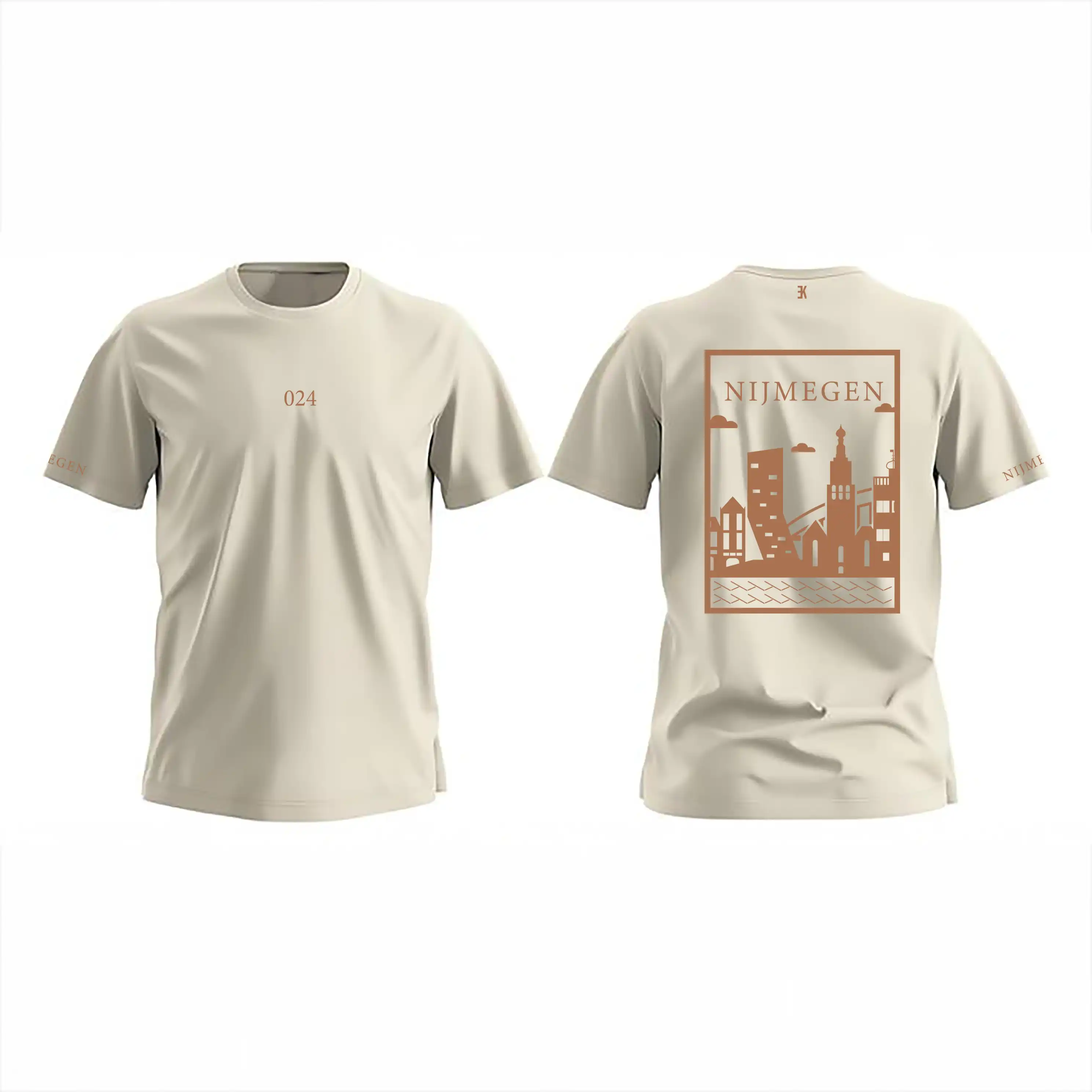 Nijmegen Shirt - Evenementenkleding nijmegen shirt beige vlak - Nijmegen Shirt O33563