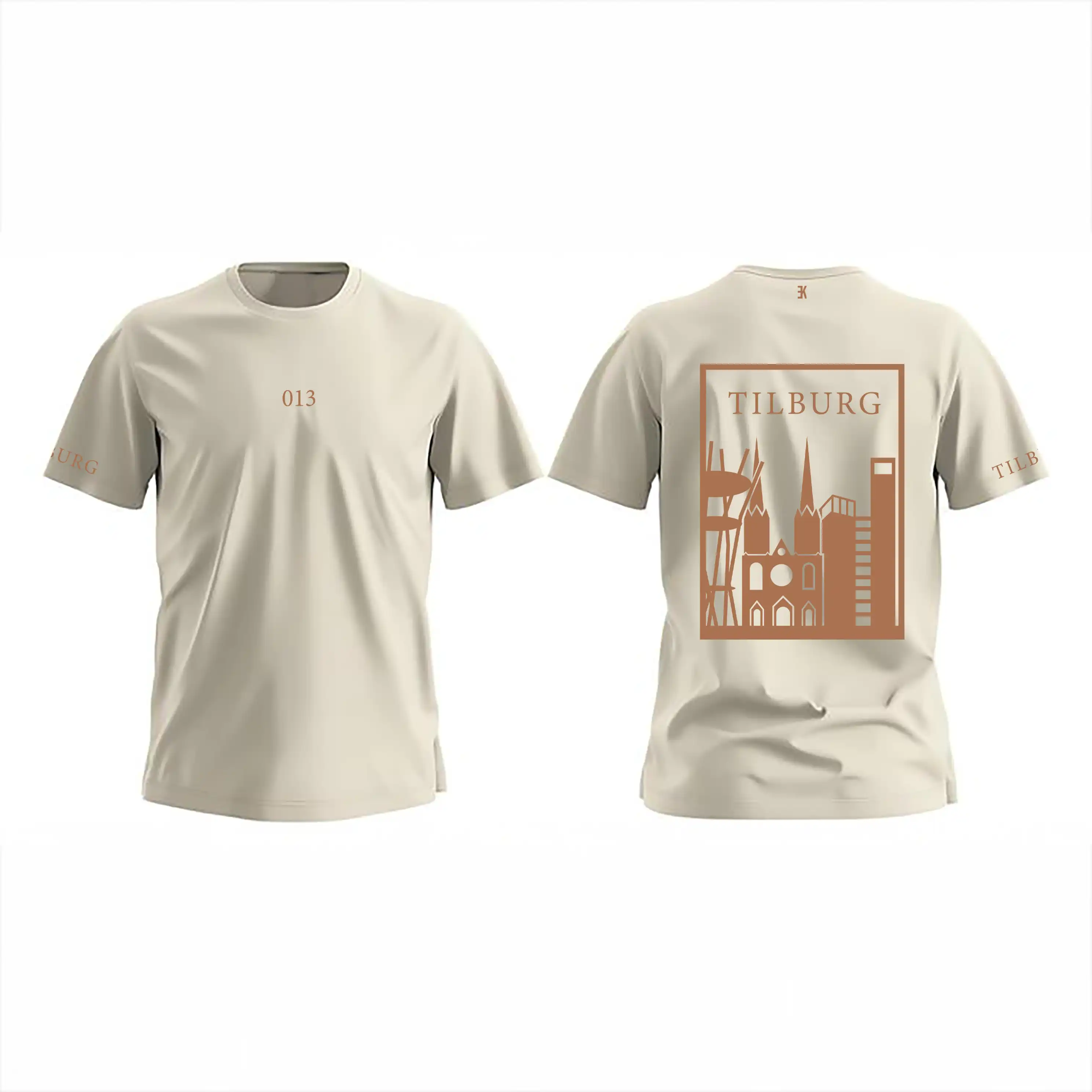 Tilburg Shirt - Evenementenkleding tilburg shirt beige vlak 1 - Tilburg Shirt O17828