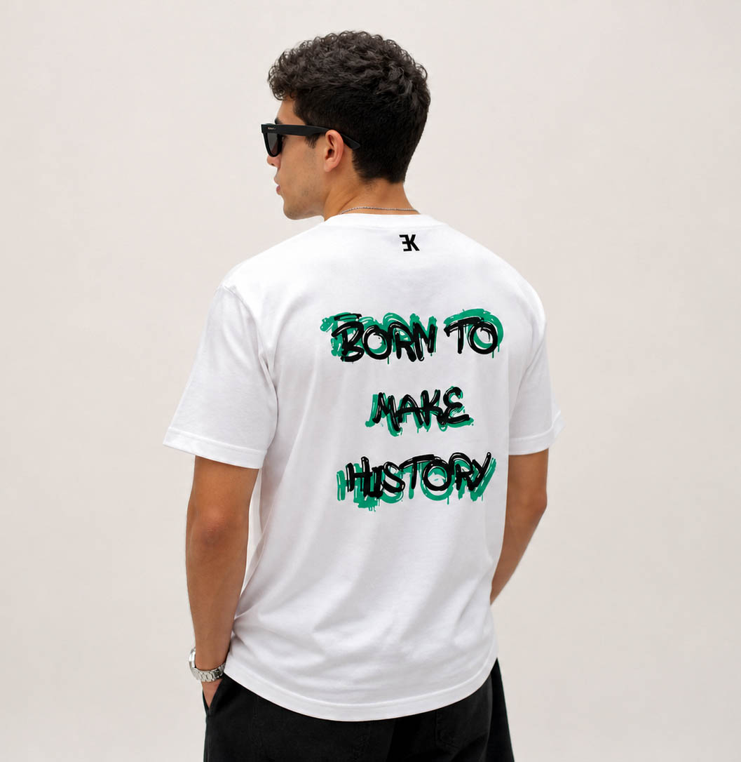 BORN TO MAKE HISTORY - T-Shirt - Evenementenkledingnl btmh shirt wit urban product - BORN TO MAKE HISTORY O26584