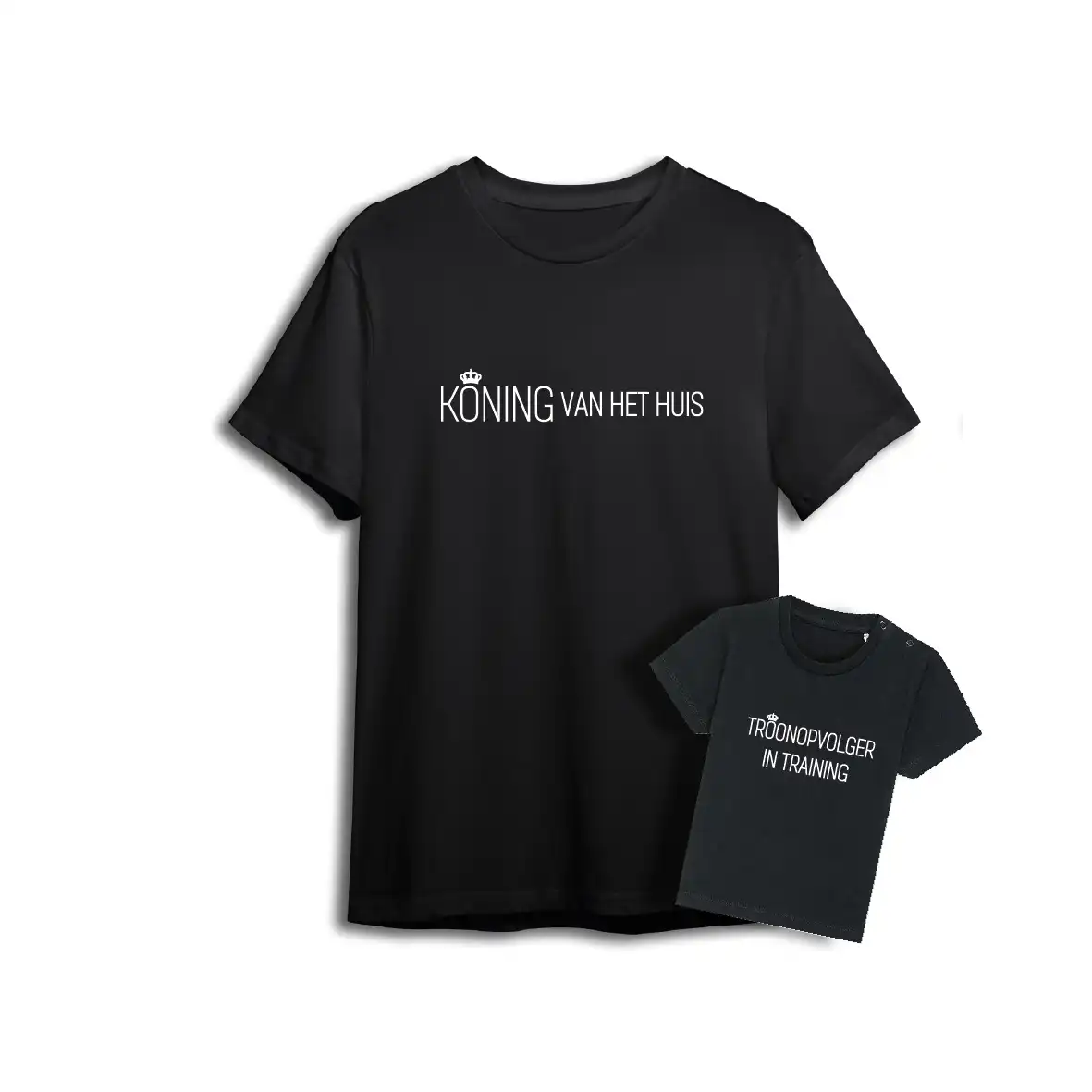Matching Shirts Vaderdag Kids - De Koning - Evenementenkledingnl koning vaderdag shirt kids zwart - Matching Shirts Vaderdag Kids - De Koning (13