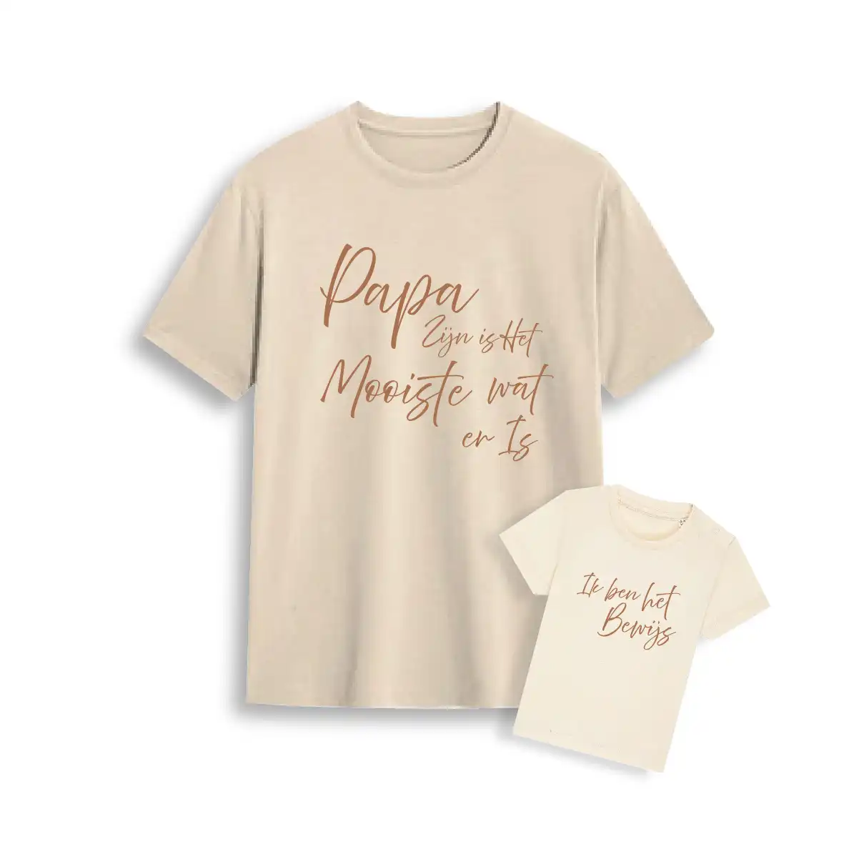 Matching Shirts Vaderdag Kids - Papa - Evenementenkledingnl papa vaderdag shirt kindershirt beige - Matching Shirts Vaderdag Kids - Papa