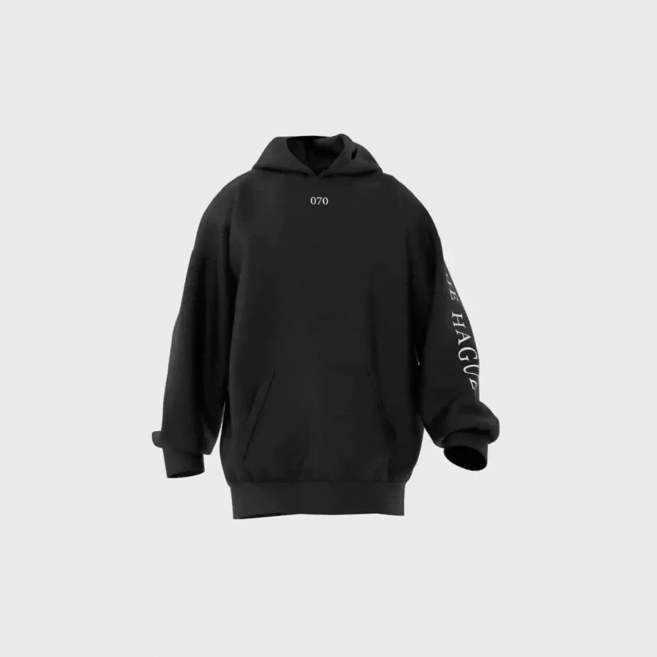 Skyline Den Haag Hoodie - Hoodie denhaag skyline zwart webp - EK8206
