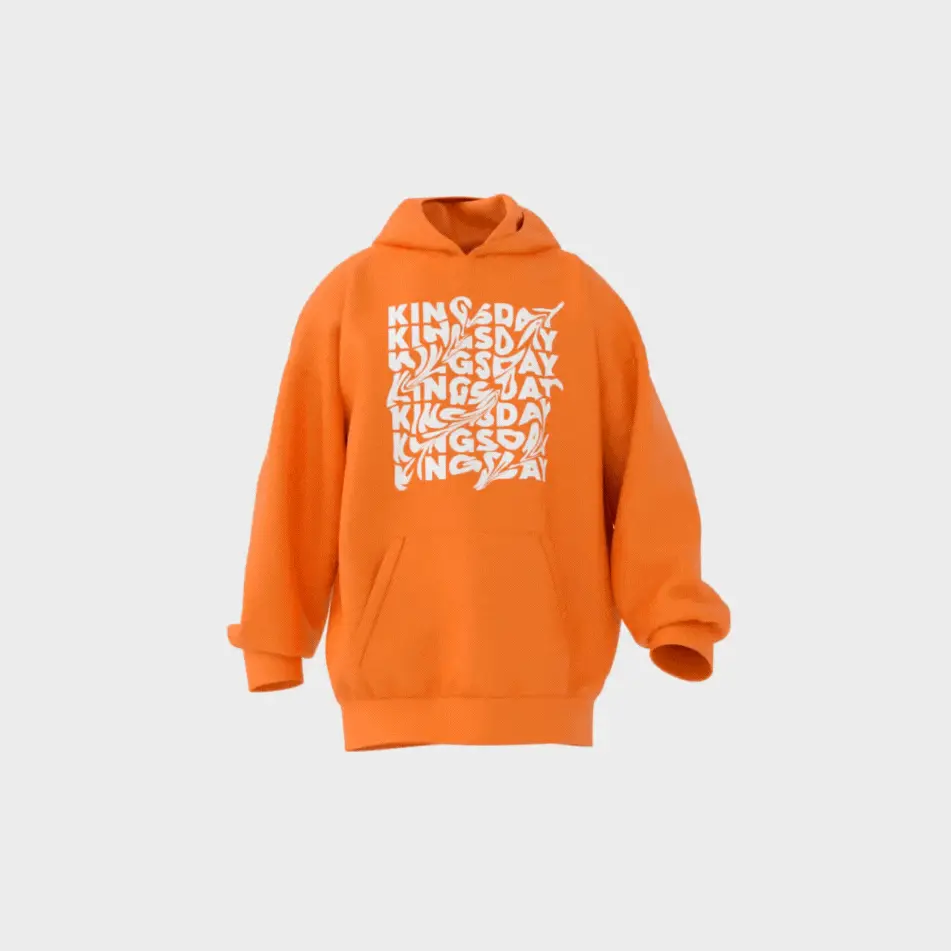 Kingsday Text - Hoodie - Hoodie text oranje webp - Kingsday Text - Hoodie