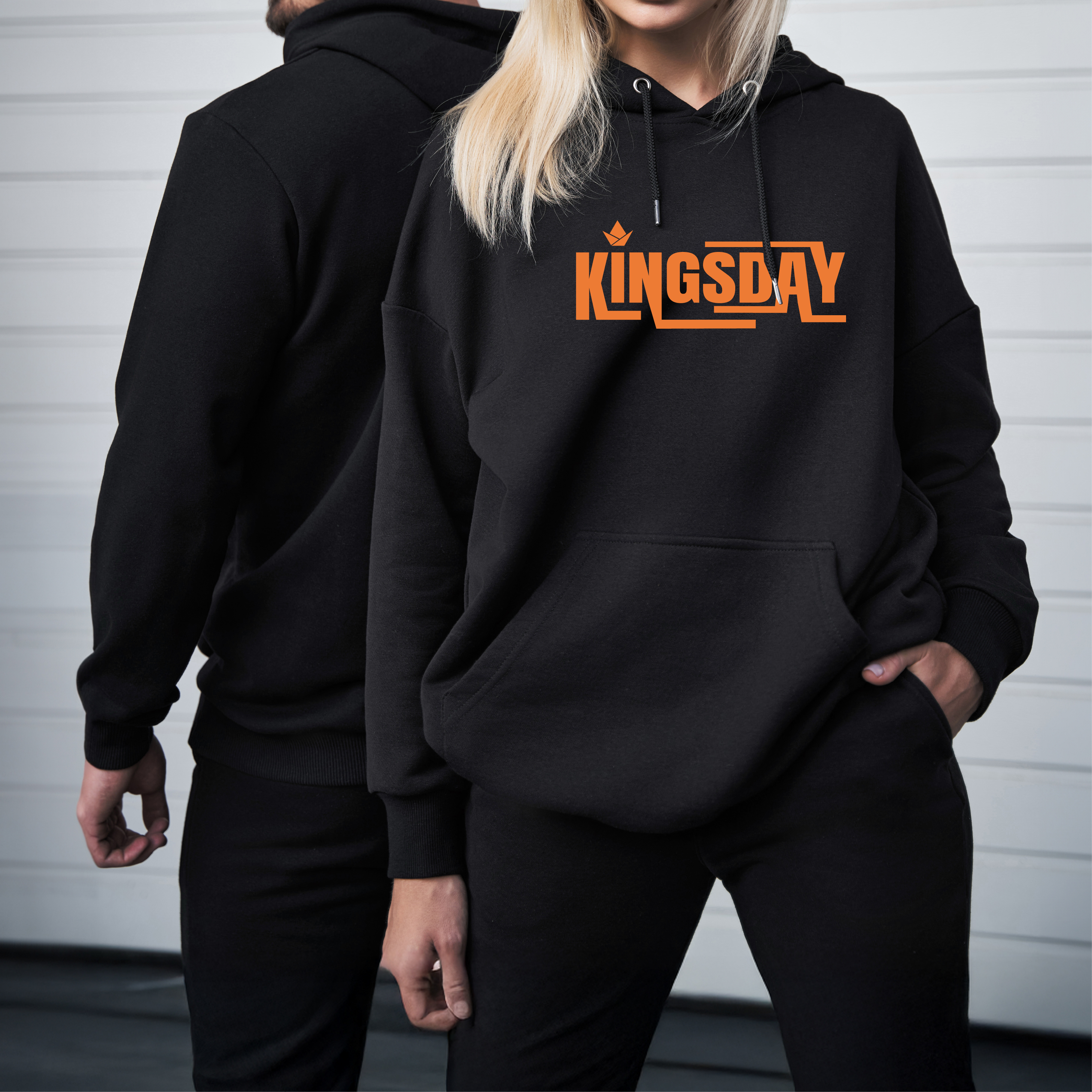 Kingsday - Hoodie - Hoodie zwart model koningsdag - Kingsday - Hoodie