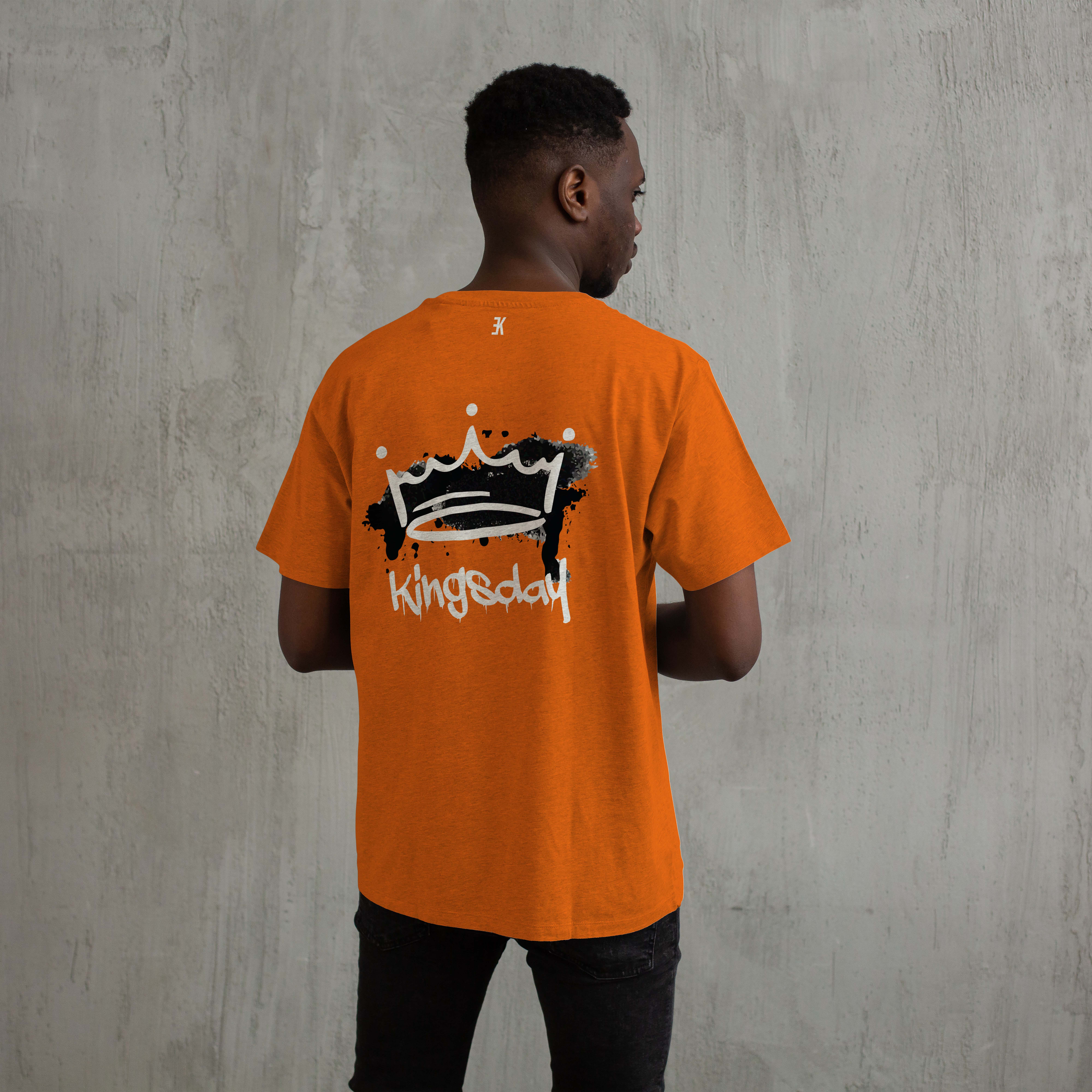 Kingsday Graffiti Shirt - Koningsdag model shirt oranje graffiti 1 - Kingsday Graffiti Shirt