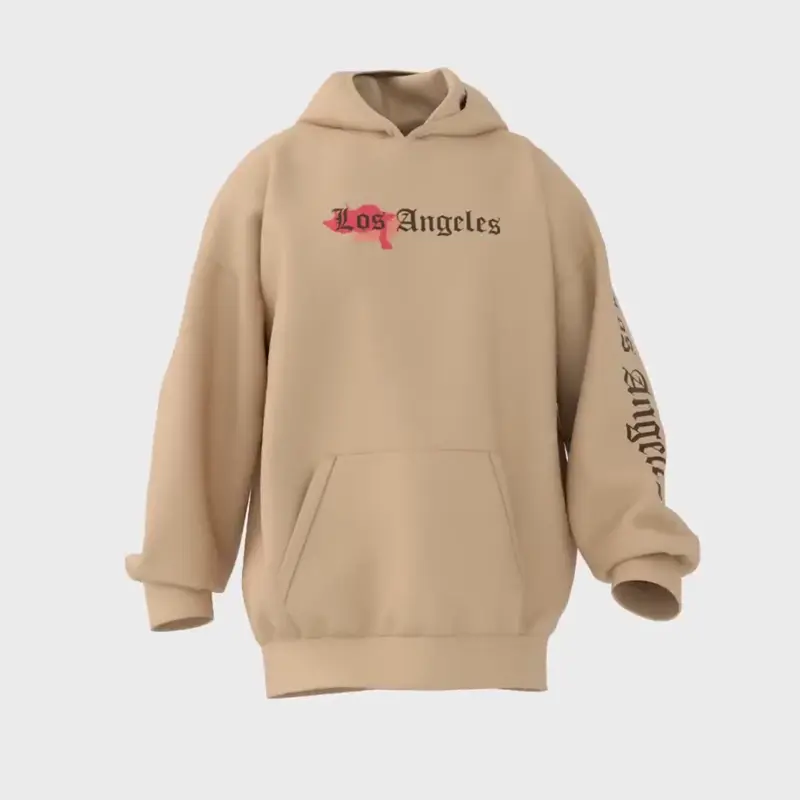 Los Angeles Hoodie - La hoodie beige 5 - Los Angeles Hoodie 
