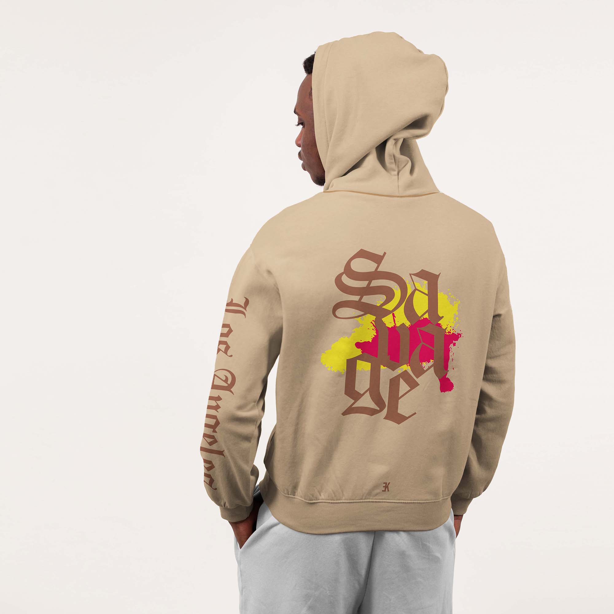 Los Angeles Hoodie - La hoodie model beige 4 - Los Angeles Hoodie 3