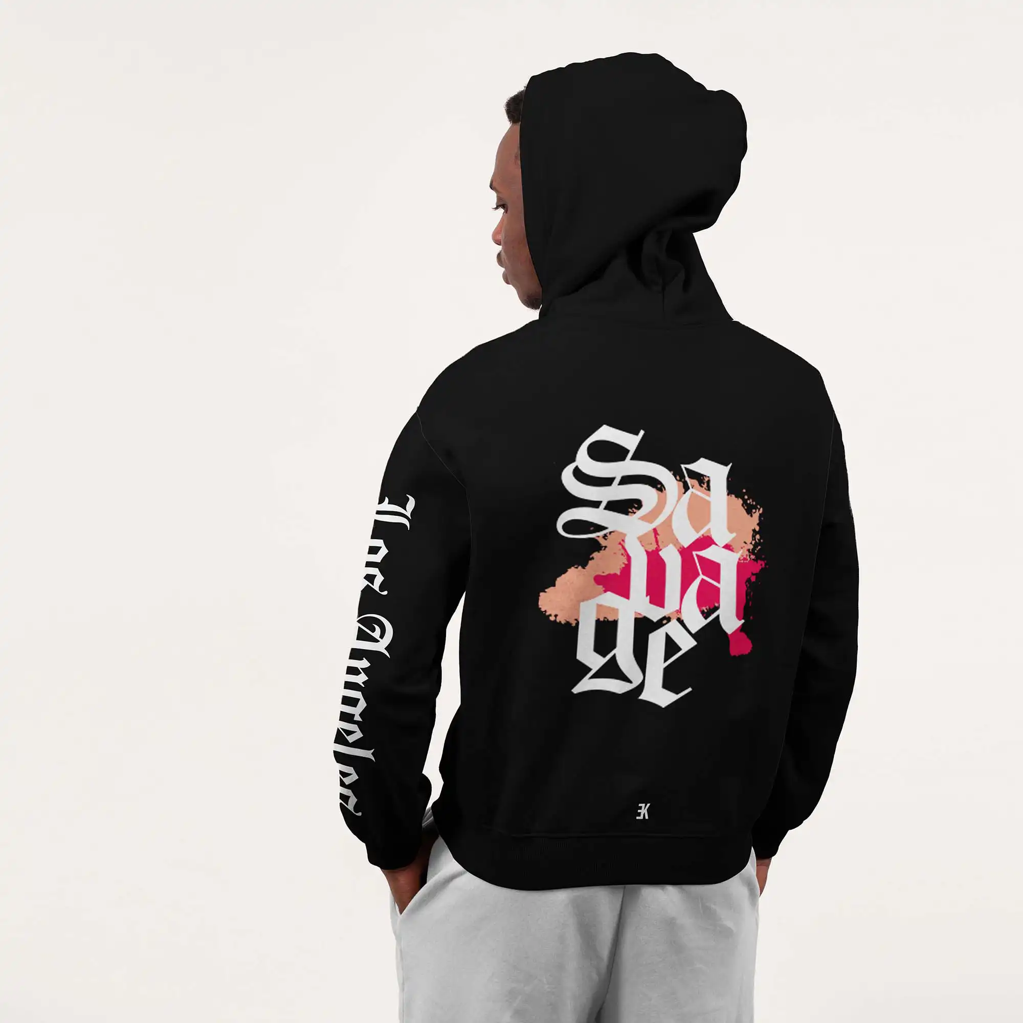 Los Angeles Hoodie - La hoodie model zwart 3 - Los Angeles Hoodie 3