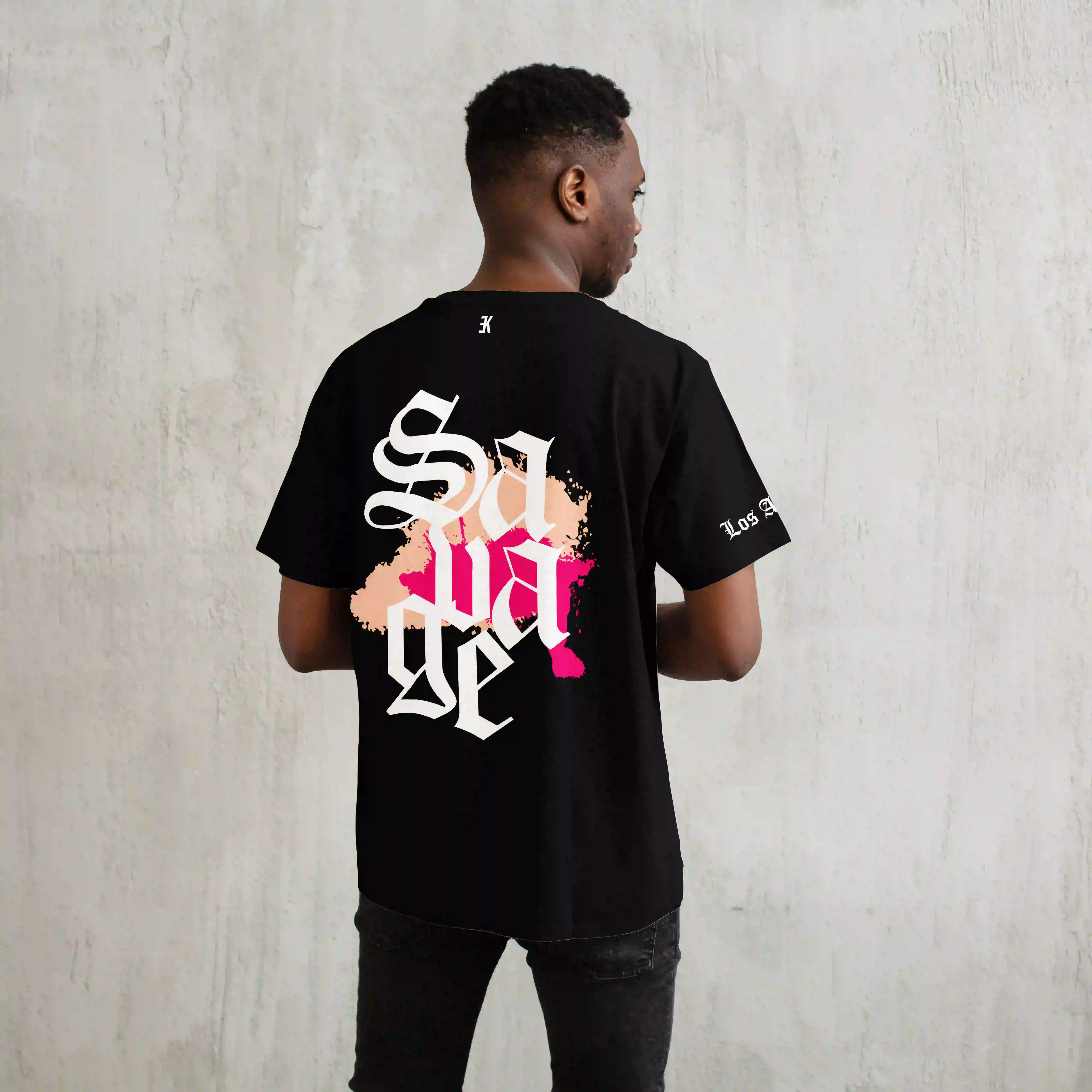 Los Angeles Shirt - La t shirt model zwart - Los Angeles Shirt 