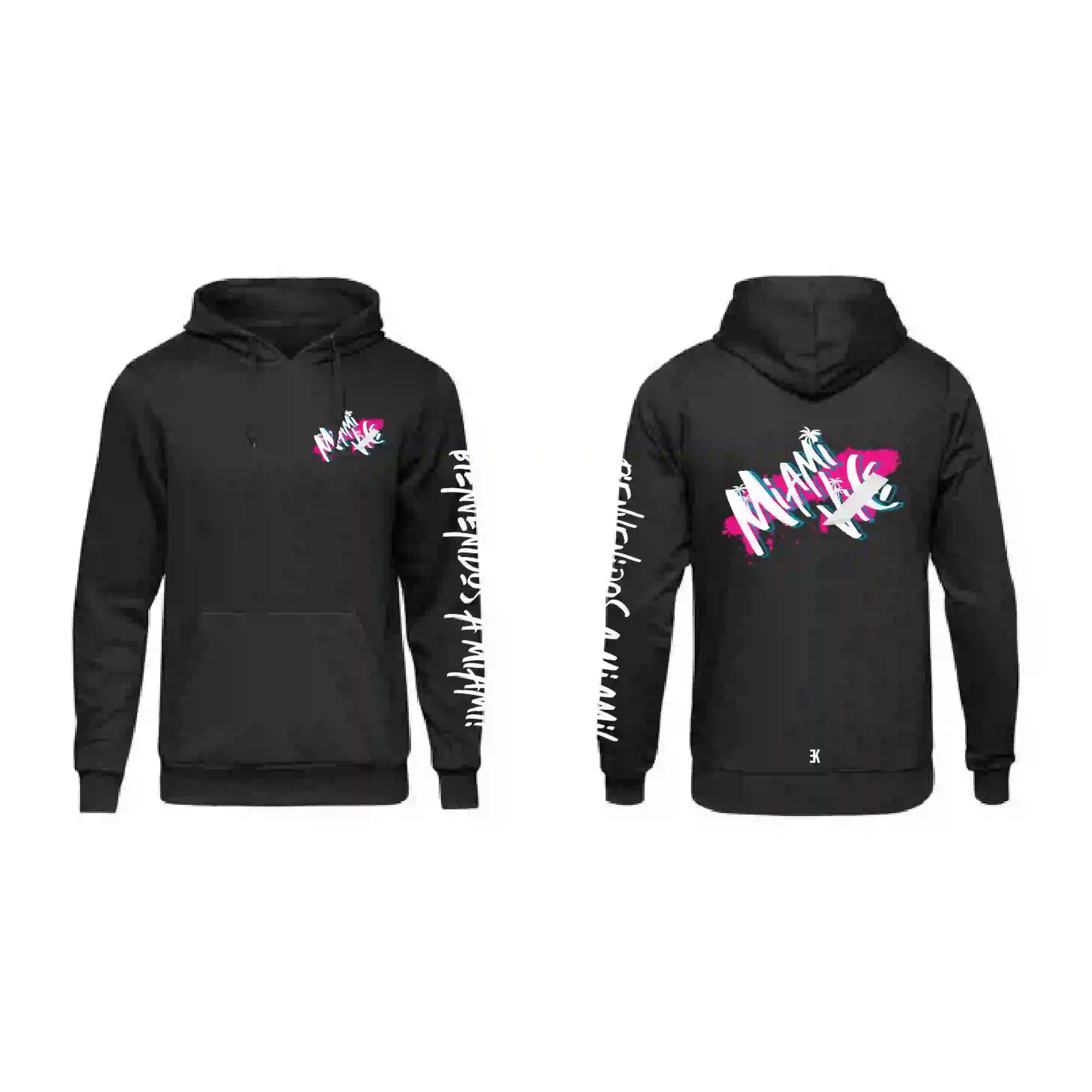 Miami Hoodie - Miami hoodie hooded sweaters zwart 3 - Miami Hoodie 3